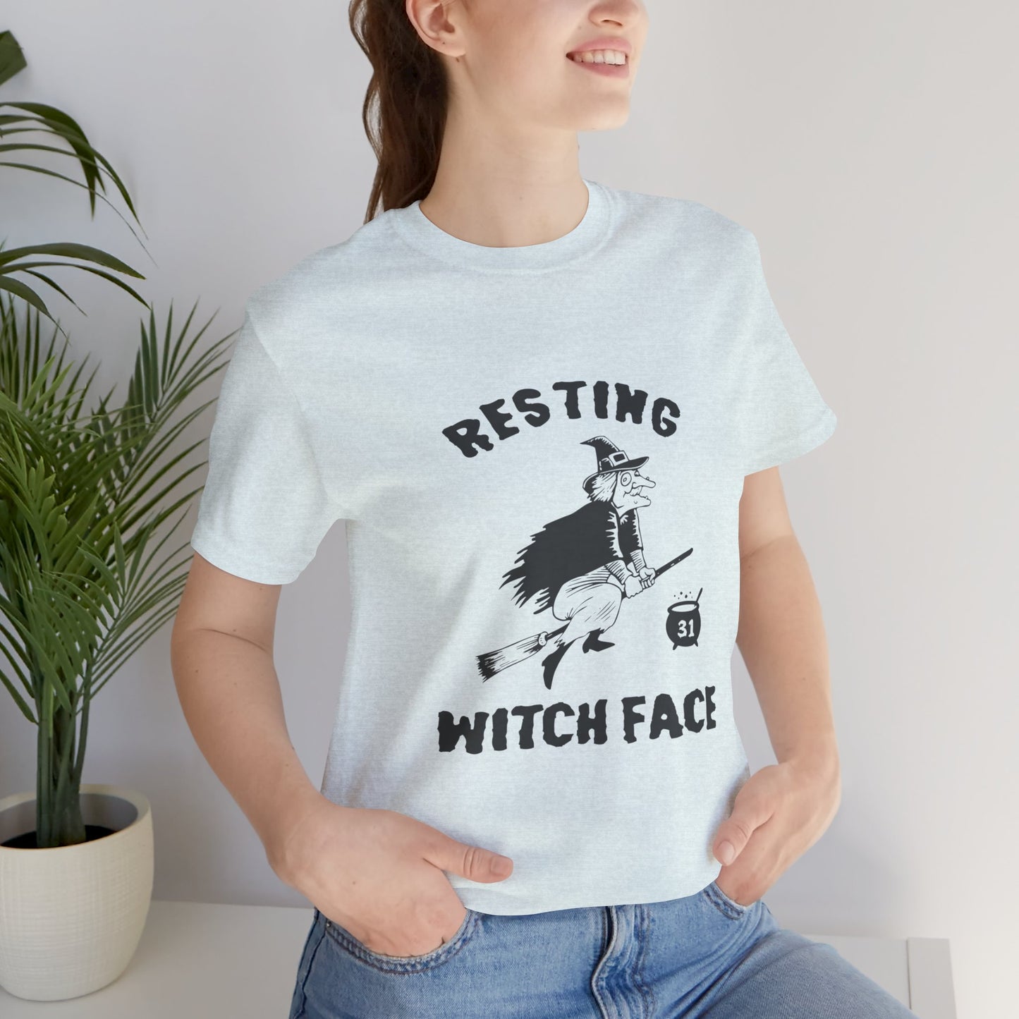 Halloween: Resting Witch Face - Unisex Jersey Short Sleeve Tee