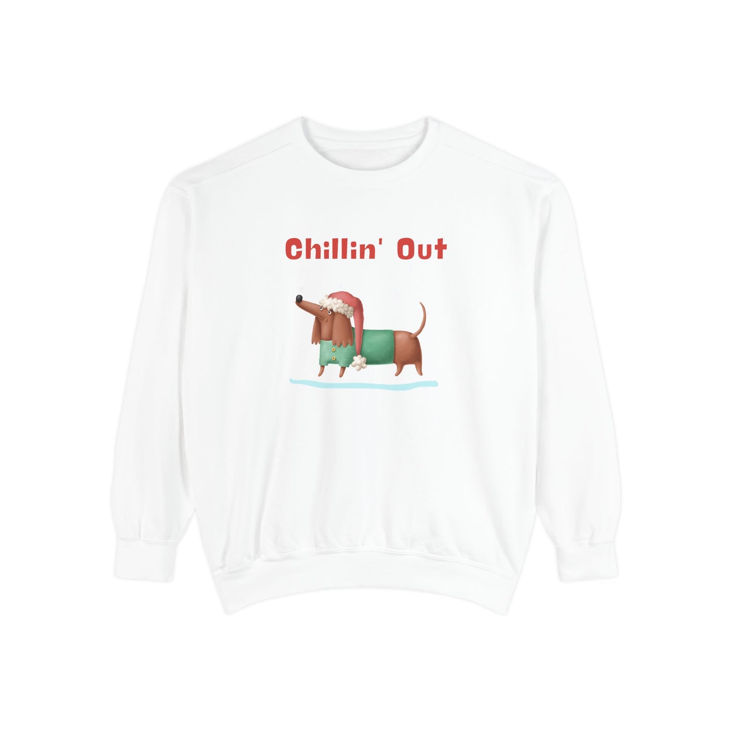 Dog, Chillin Out - Unisex Garment-Dyed Sweatshirt - 10546