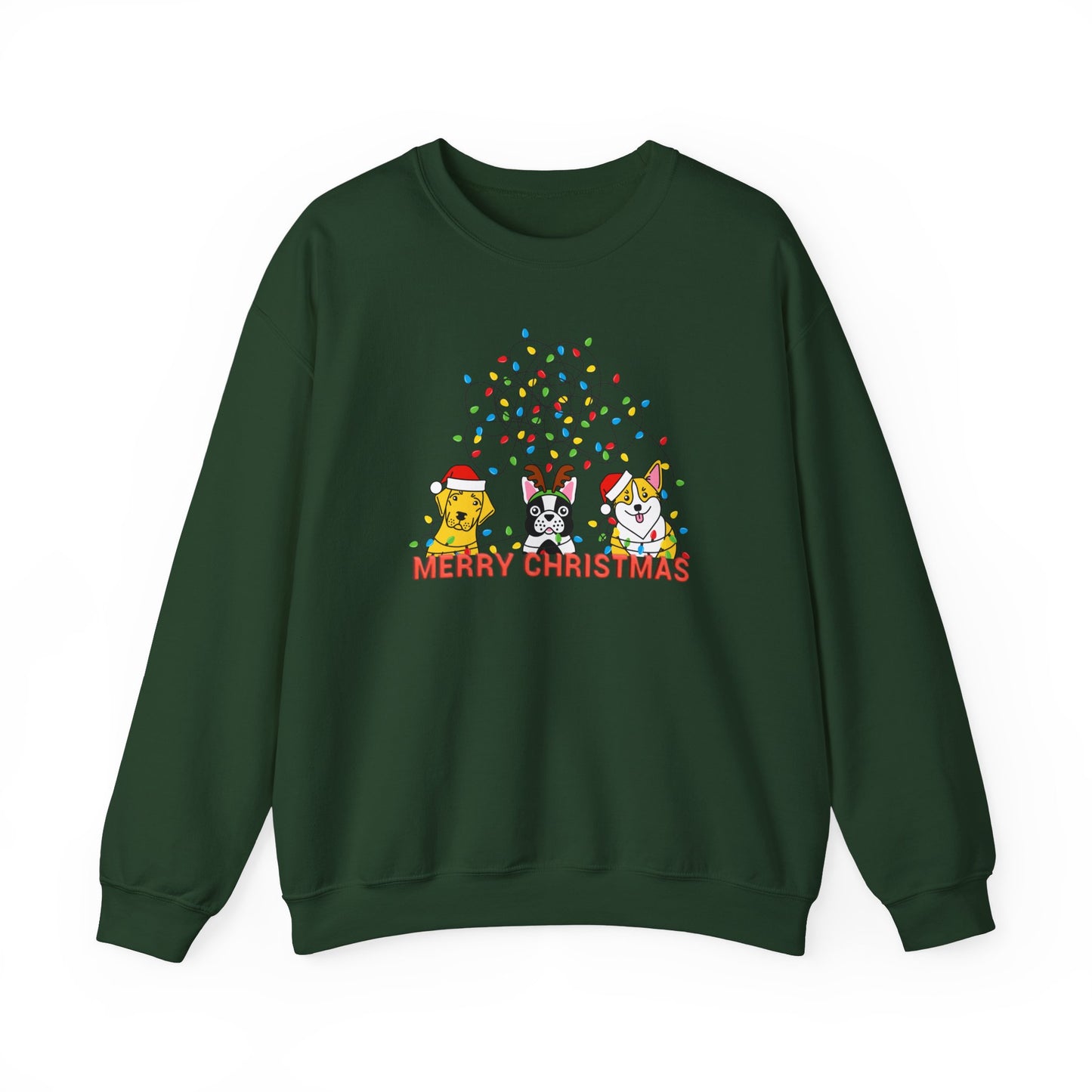 Dogs, Merry Christmas - Unisex Heavy Blend™ Crewneck Sweatshirt - 10175