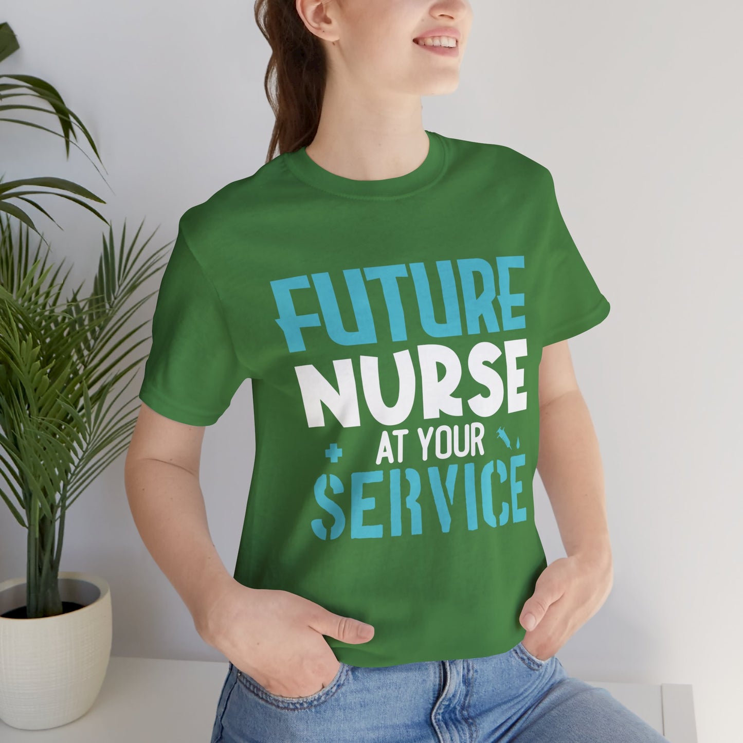 Future Nurse, At Your Service - Unisex Jersey Short Sleeve Tee