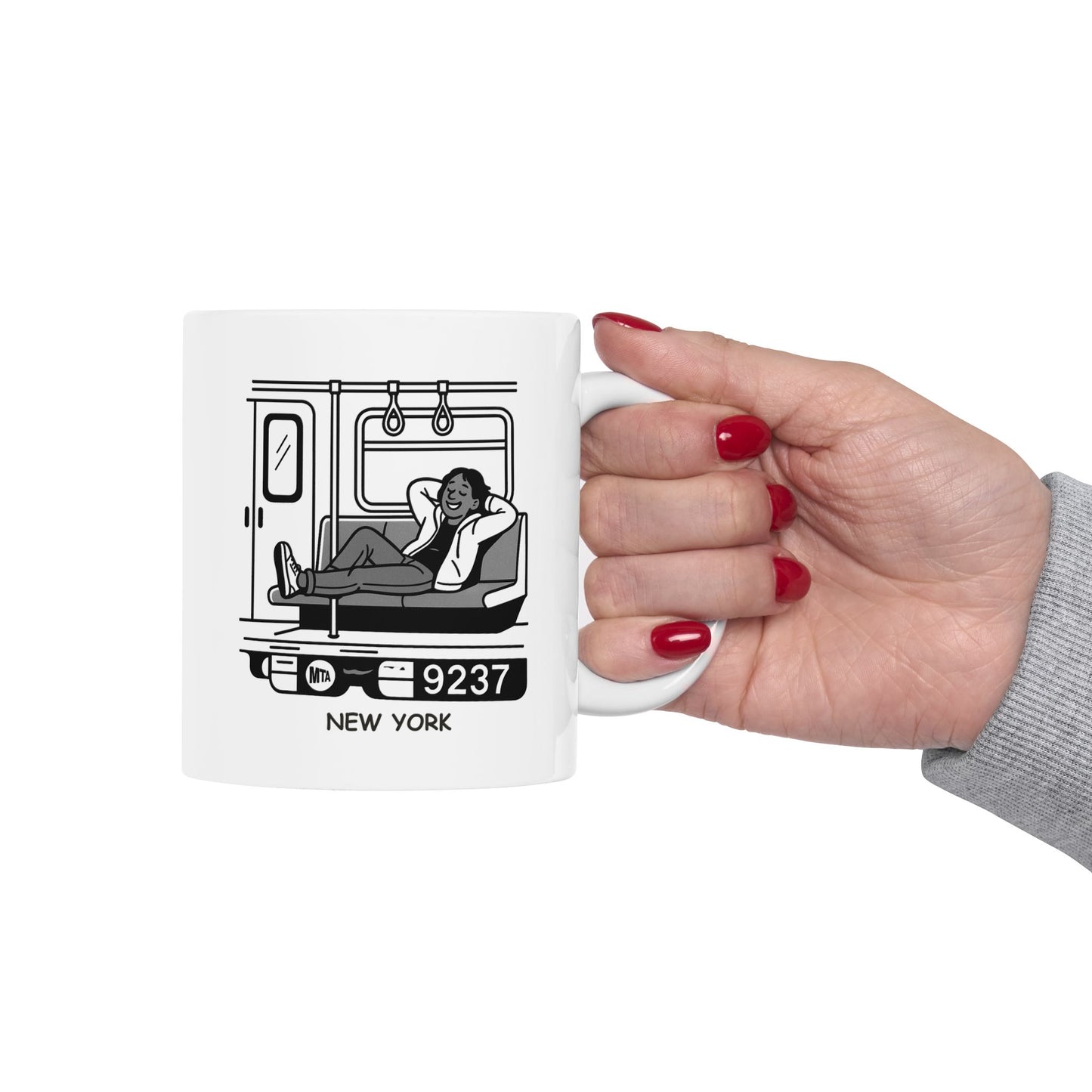 "In New York, we don’t just survive the subway—we thrive in it like it’s our second home." Ceramic Mug - 11oz & 15oz - 12838