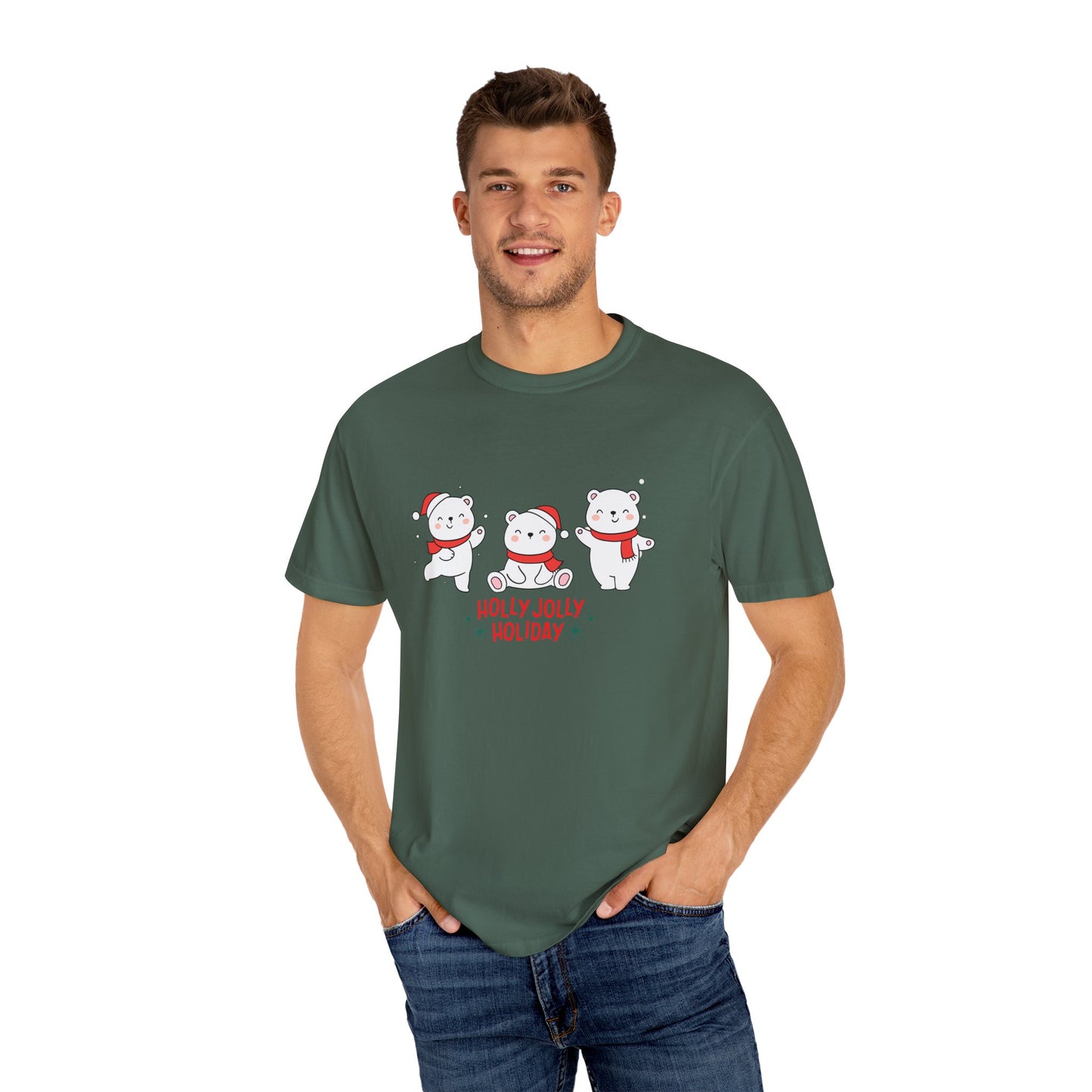 Baby Bears, Holly Jolly Holiday - Unisex Garment-Dyed T-shirt - 10022