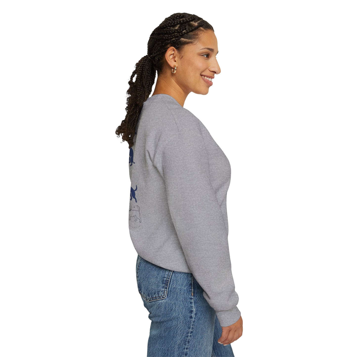 Dog in Space Crewneck Sweatshirt – Space Puppy Graphic Pullover - 14678
