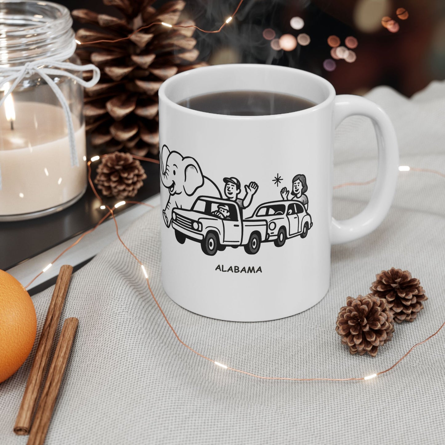 "In Alabama, we don’t do traffic; we do parades." Ceramic Mug - 11oz & 15oz - 12779