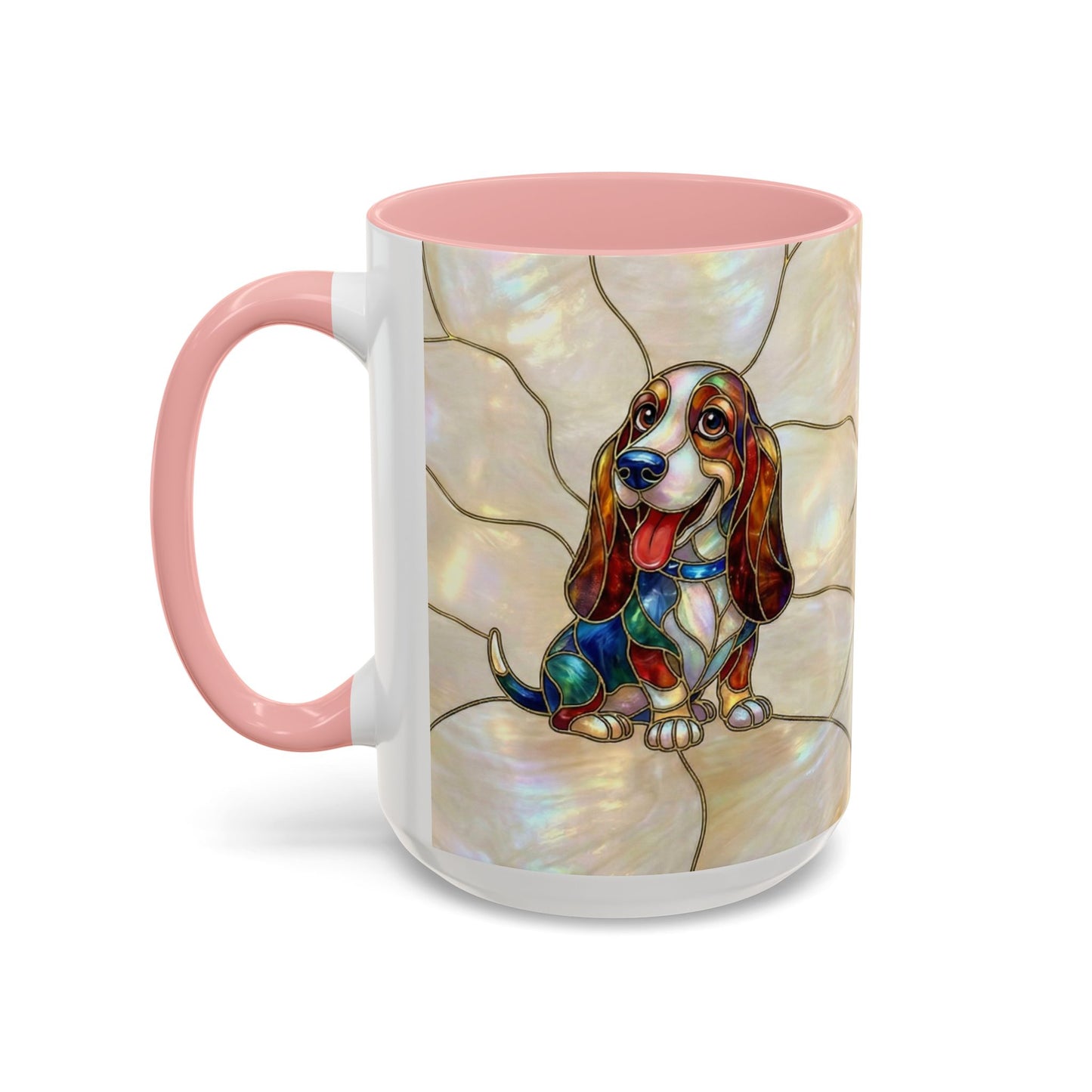 Basset Hound Stained Glass Accent Coffee Mug (11/15oz) - 14520