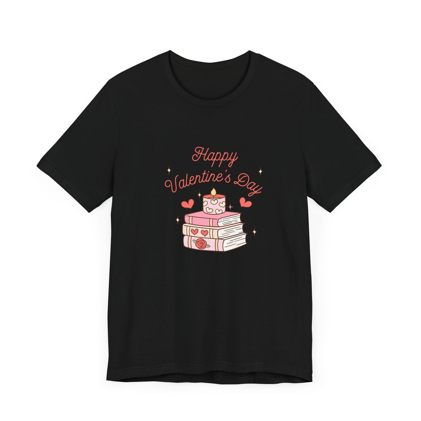 Books, Happy Valentine's Day - Unisex Jersey Short Sleeve Tee - 11572