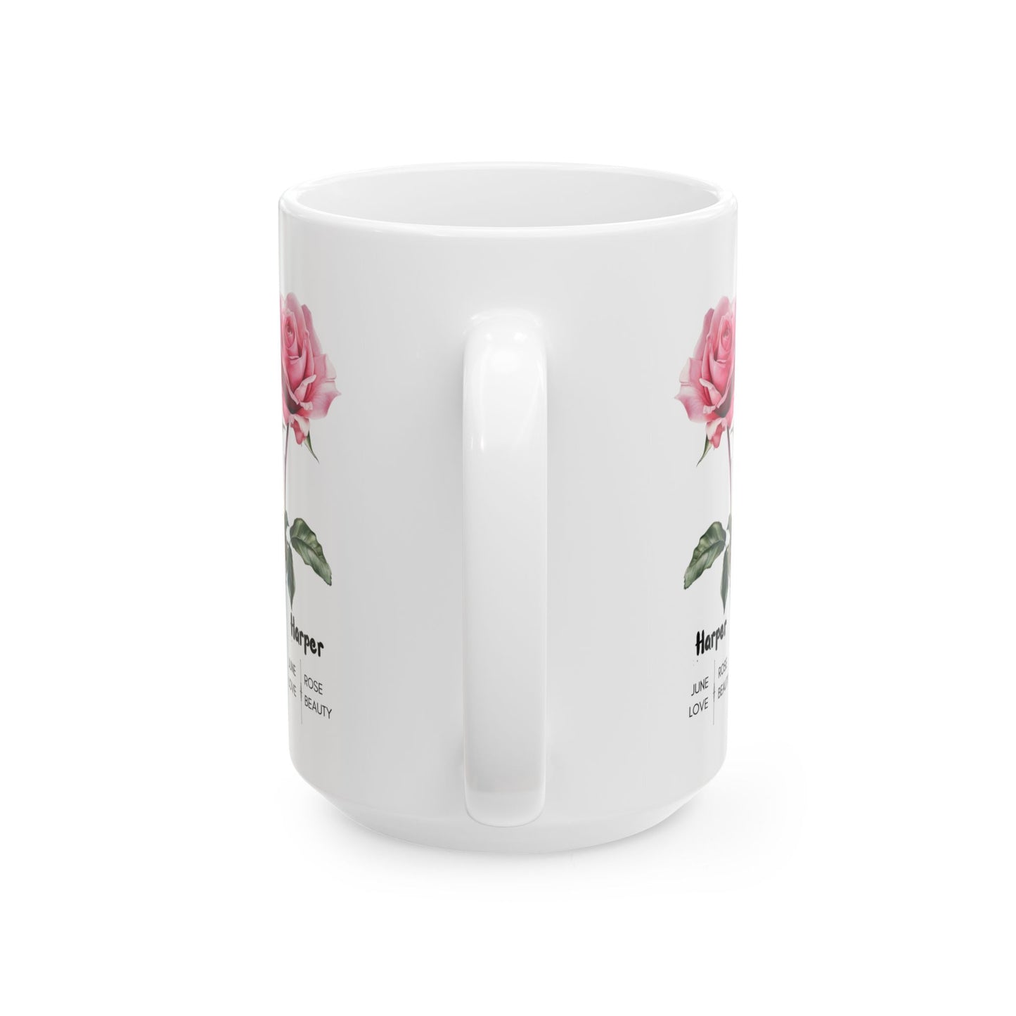 Happy Birthday: Only Absolute Legends Are Born In June, Pink Roses, Customizable - Ceramic Mug, (11oz, 15oz)