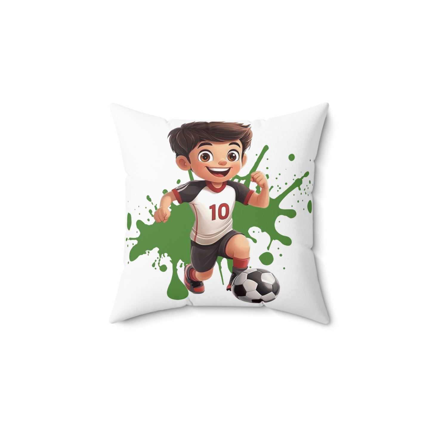 Kids: Soccer - Spun Polyester Square Pillow