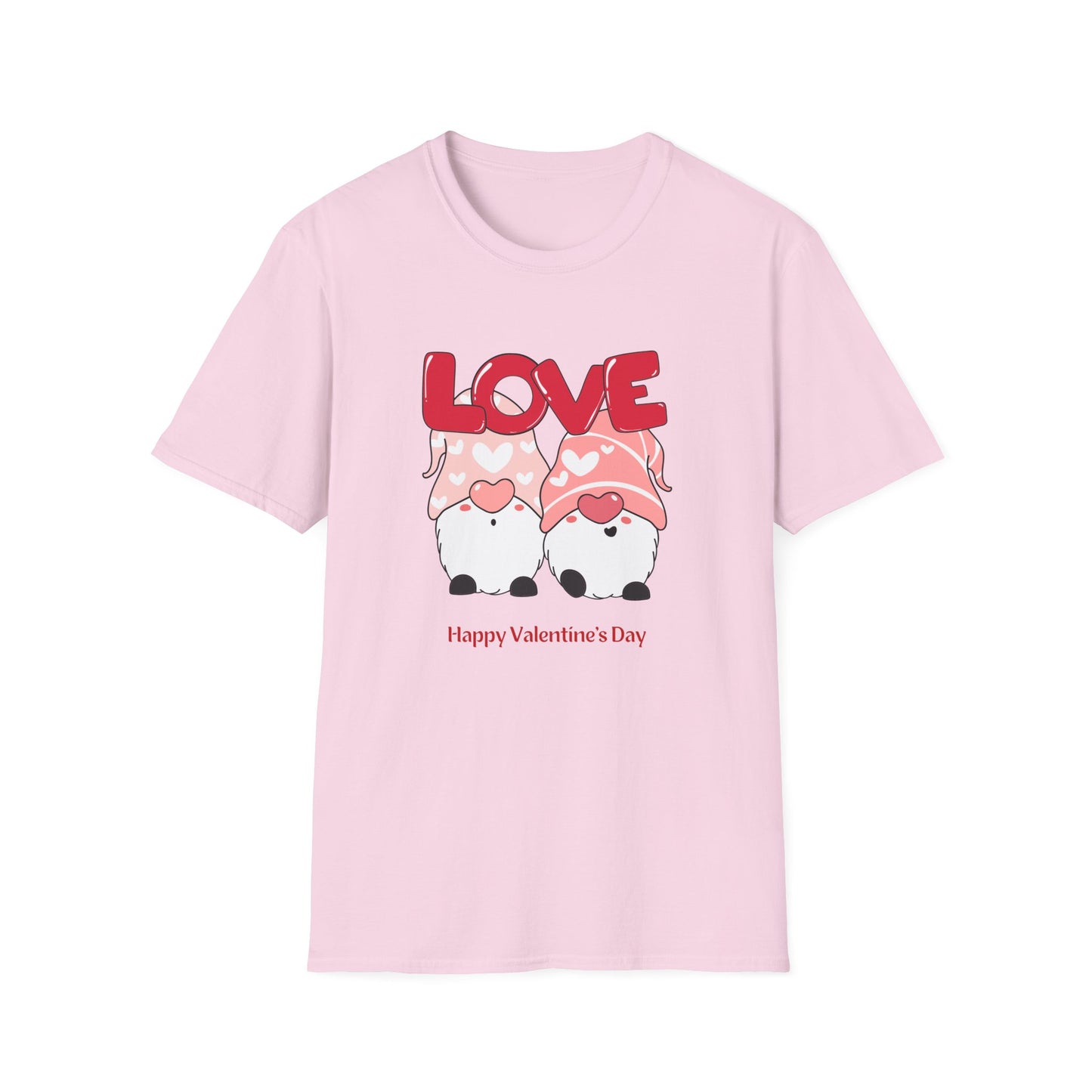 Gnomes, Love, Happy Valentine's Day - Unisex Softstyle T-Shirt - 11444