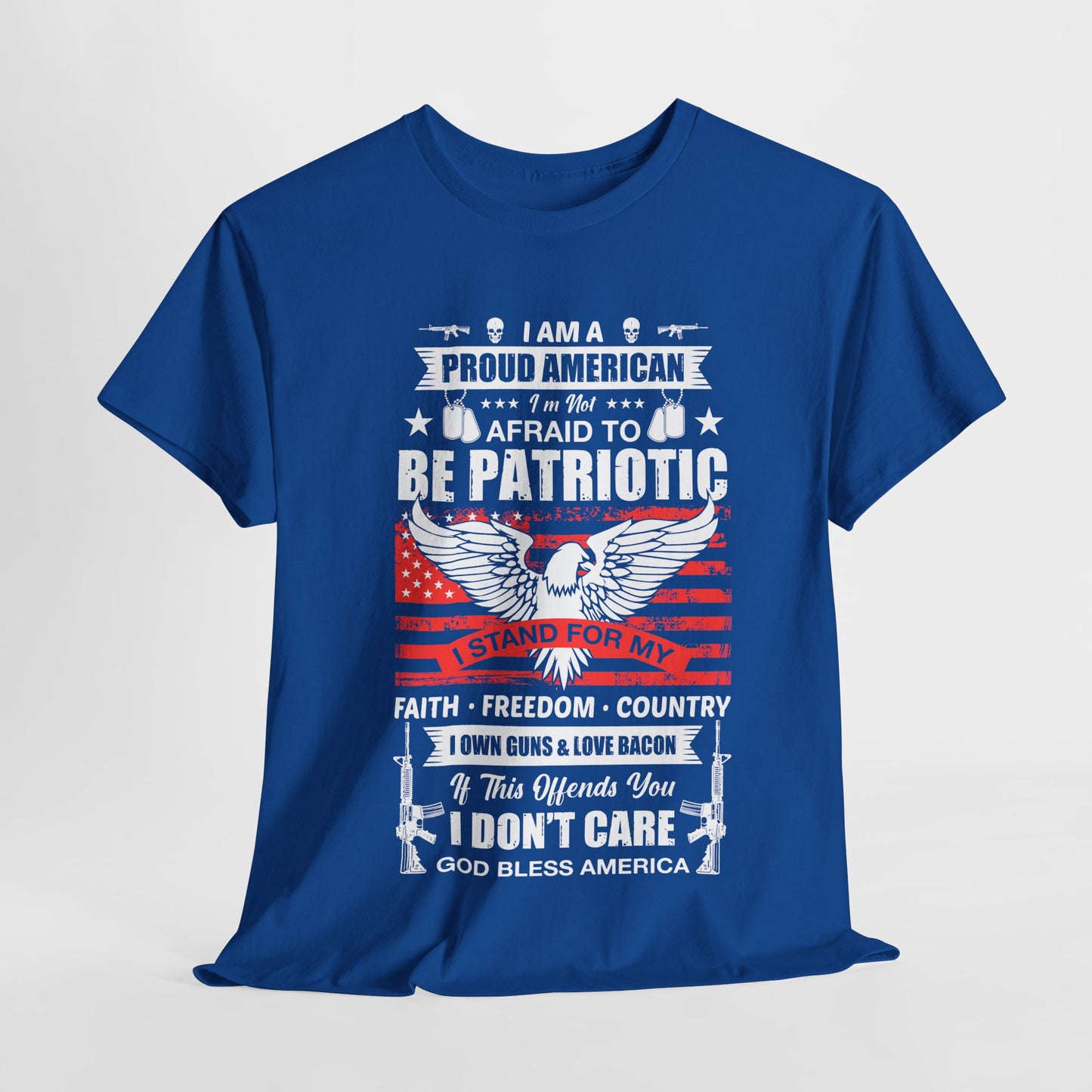 Unisex Patriotic Tee - Proud American T-Shirt, 4th of July Gift, Freedom Shirt, Memorial Day Apparel, Casual Wear - 13789