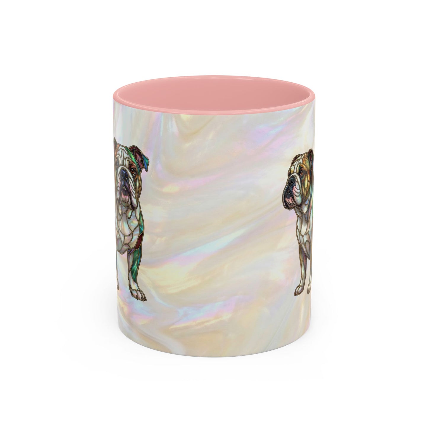 English Bulldog Accent Coffee Mug -Stained Glass Style (11/15oz) - 14630
