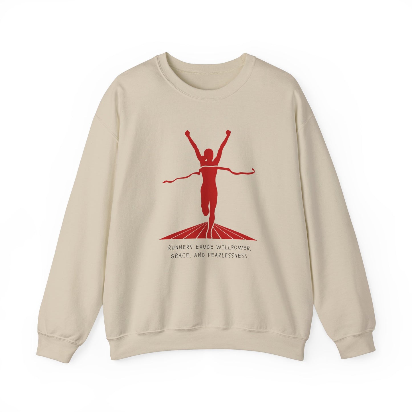 Runners Exude Willpower, Grace, and Fearlessness - Unisex Heavy Blend™ Crewneck Sweatshirt