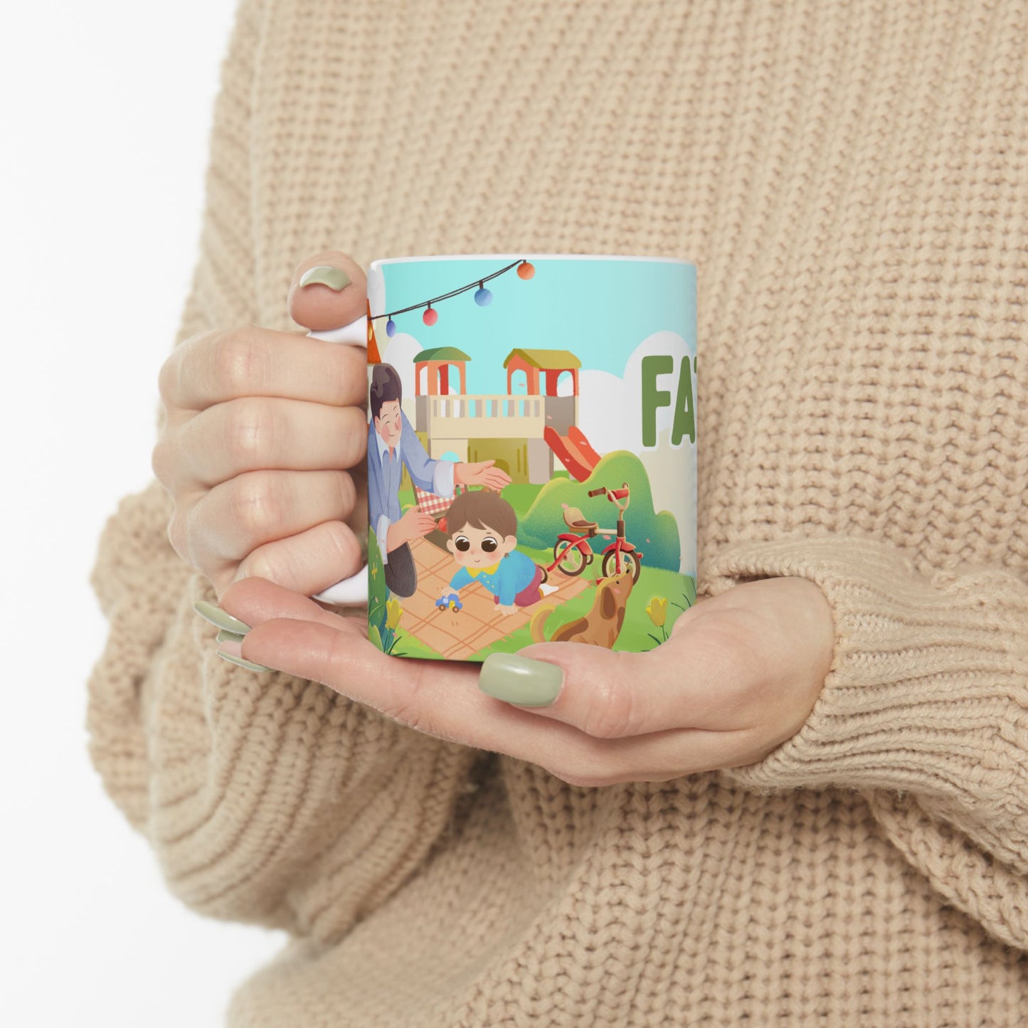 Happy Father’s Day Ceramic Mug - Celebrate Dad, Gift for Him, Father's Day Mug, Funny Dad Gifts, Unique Coffee Cup - 14066