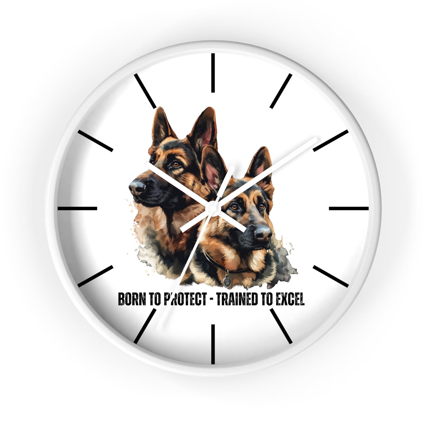 German Shepherds: Born to Protect - Wall Clock - 10513