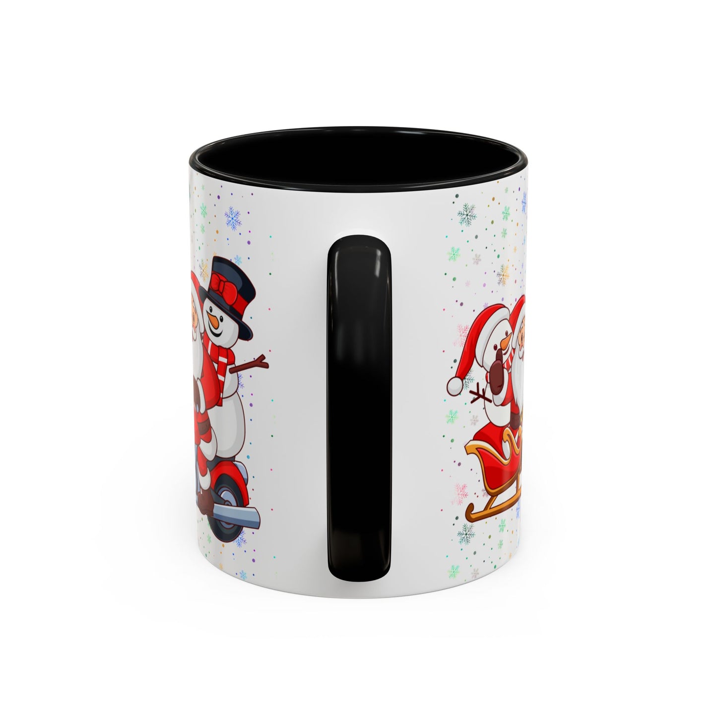 Christmas Party, Santa, Snowman & Reindeer - Accent Coffee Mug (11, 15oz) - 10427