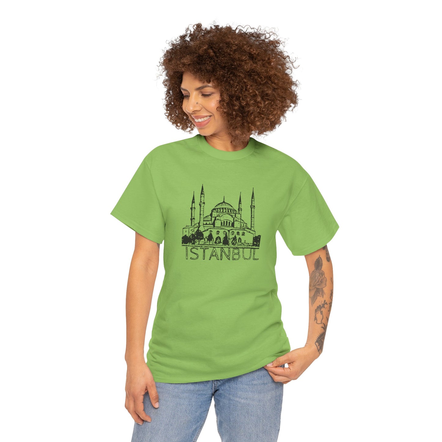 Istanbul Unisex Heavy Cotton Tee - Travel Inspired Apparel - 12007