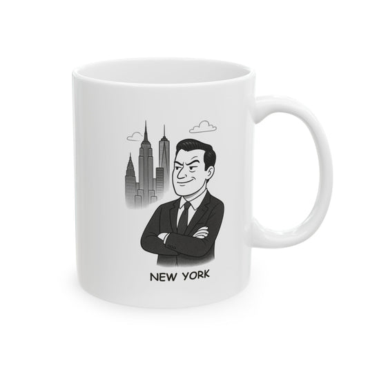 "New York: Where the skyscrapers are tall, and the egos are taller." Ceramic Mug - 11oz & 15oz - 12831