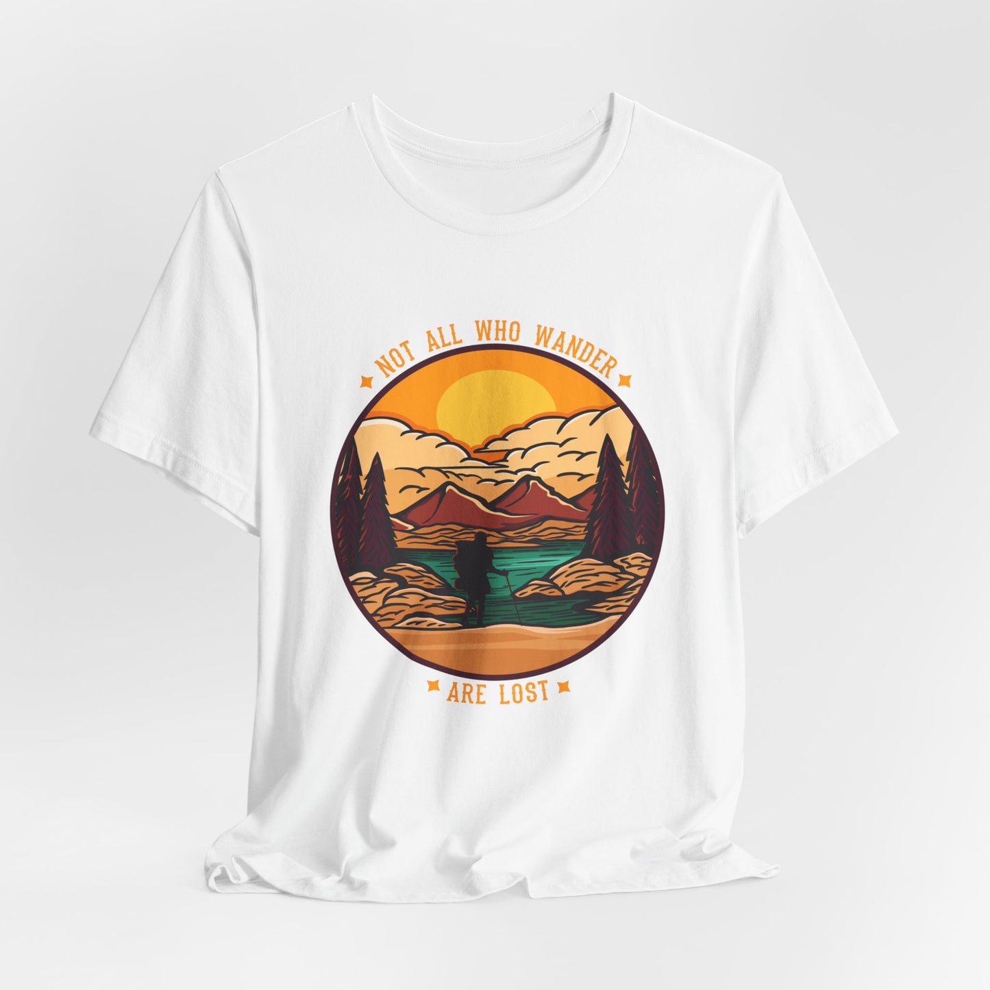 Camping: Not All Wander Are Lost - Unisex Jersey Short Sleeve Tee