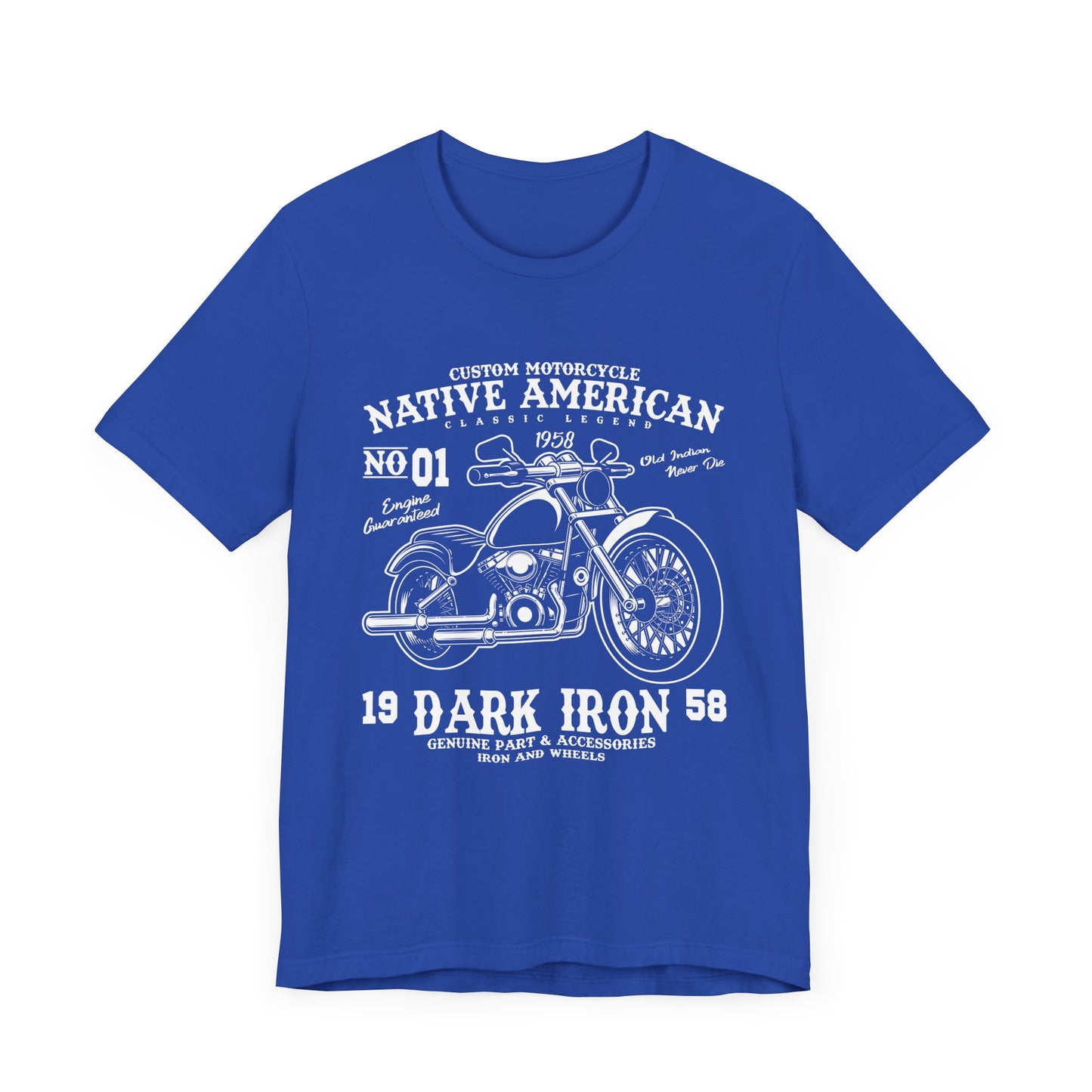 Custom Motorcycle, Native American - Unisex Jersey Short Sleeve Tee - 13299