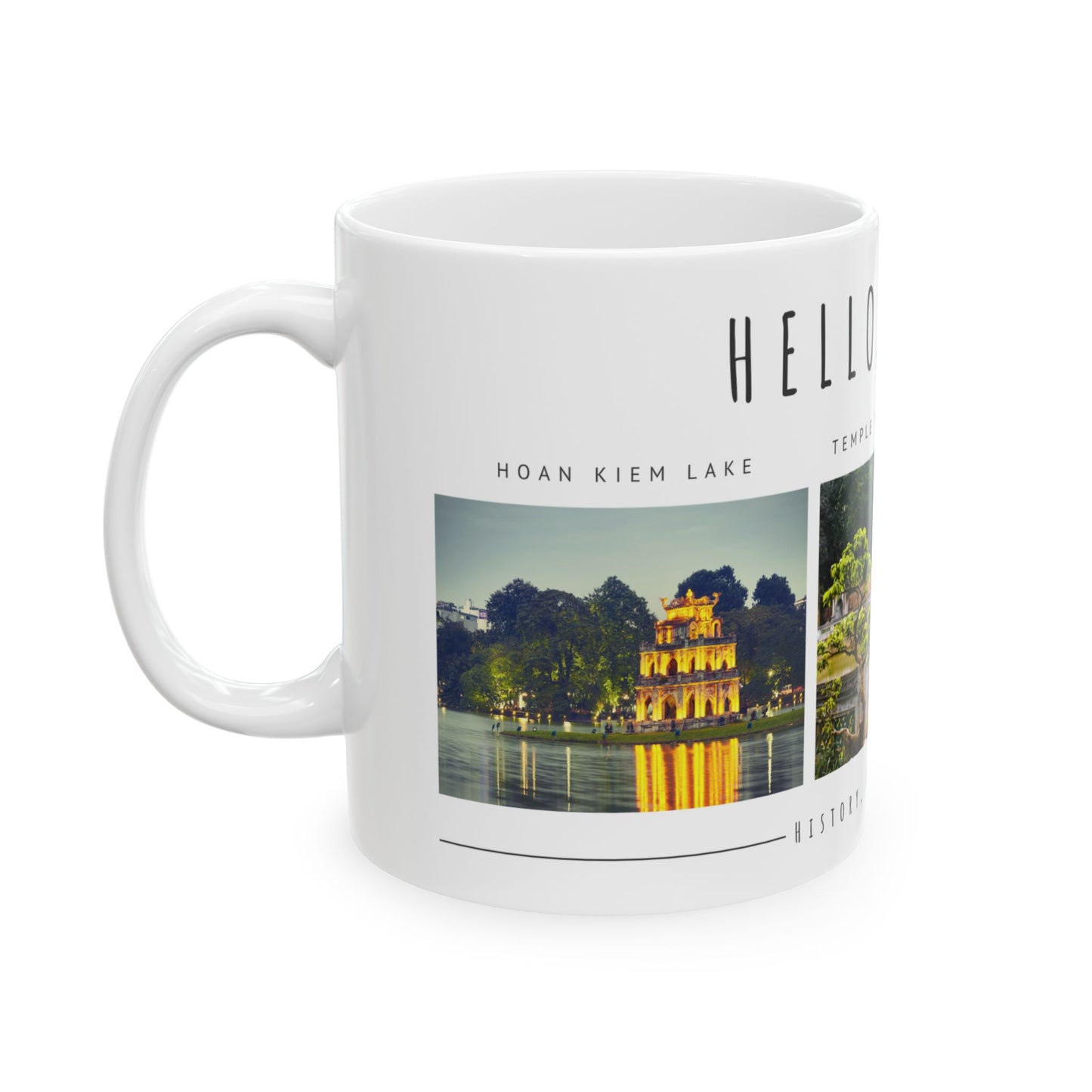 Hello Hanoi! Ceramic Mug - 11oz & 15oz - A Journey Through Vietnam's Culture - 12210