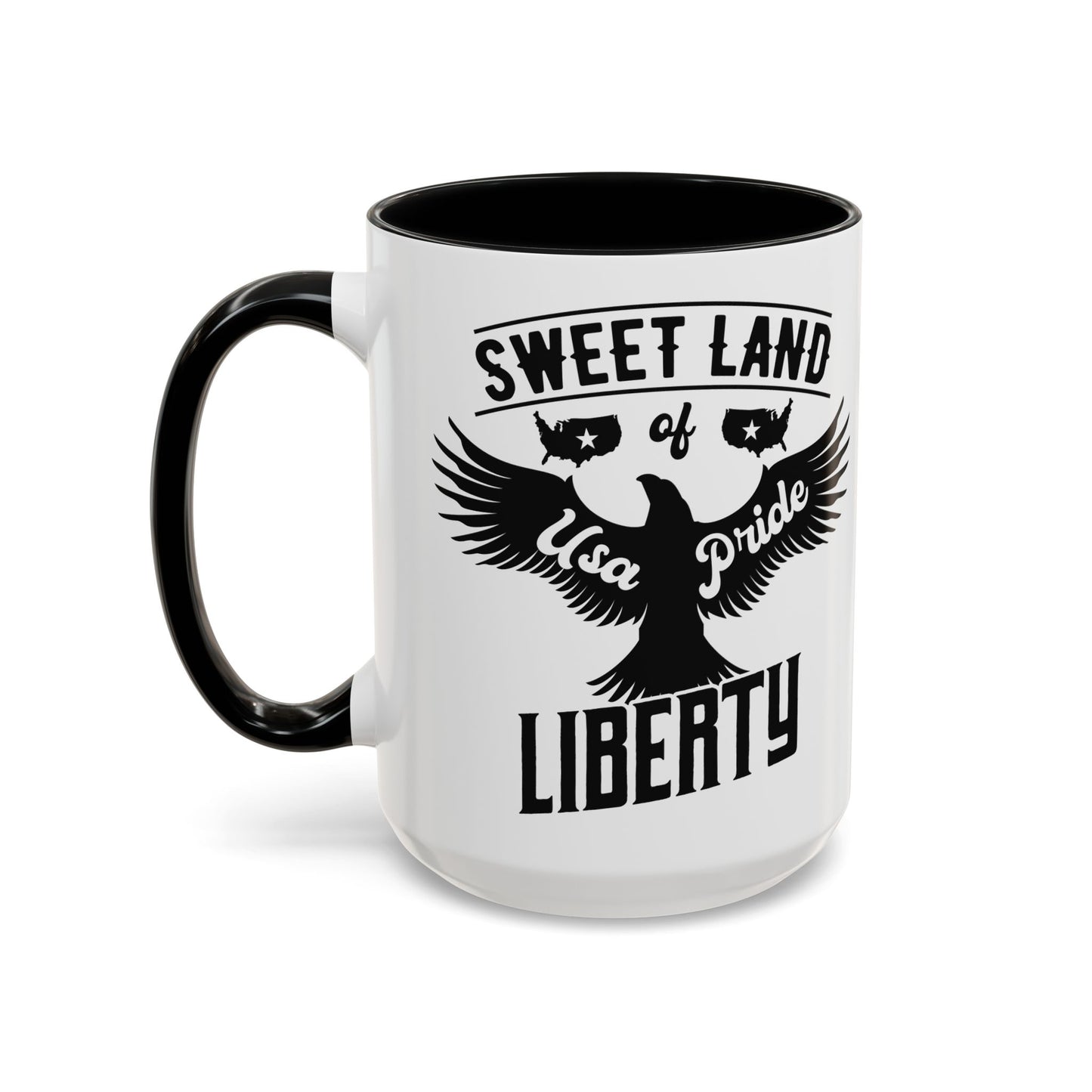Patriotic Coffee Mug - Sweet Land of Liberty Design, 4th of July Gift, Inspirational Drinkware, American Pride Mug, Vintage Style Cup - 13892