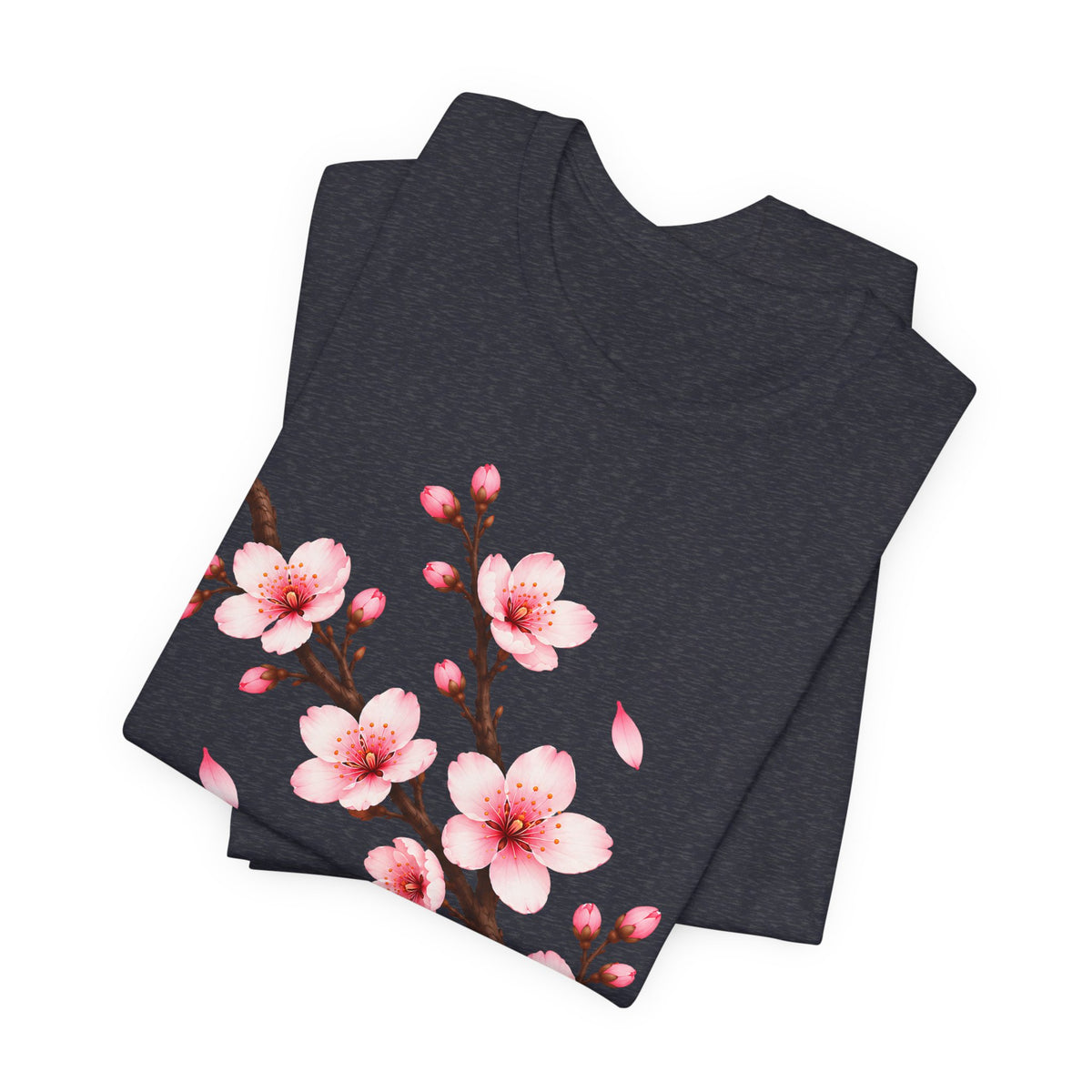Cherry Blossom T-Shirt, Pink Sakura Branch Floral Tee - 14994