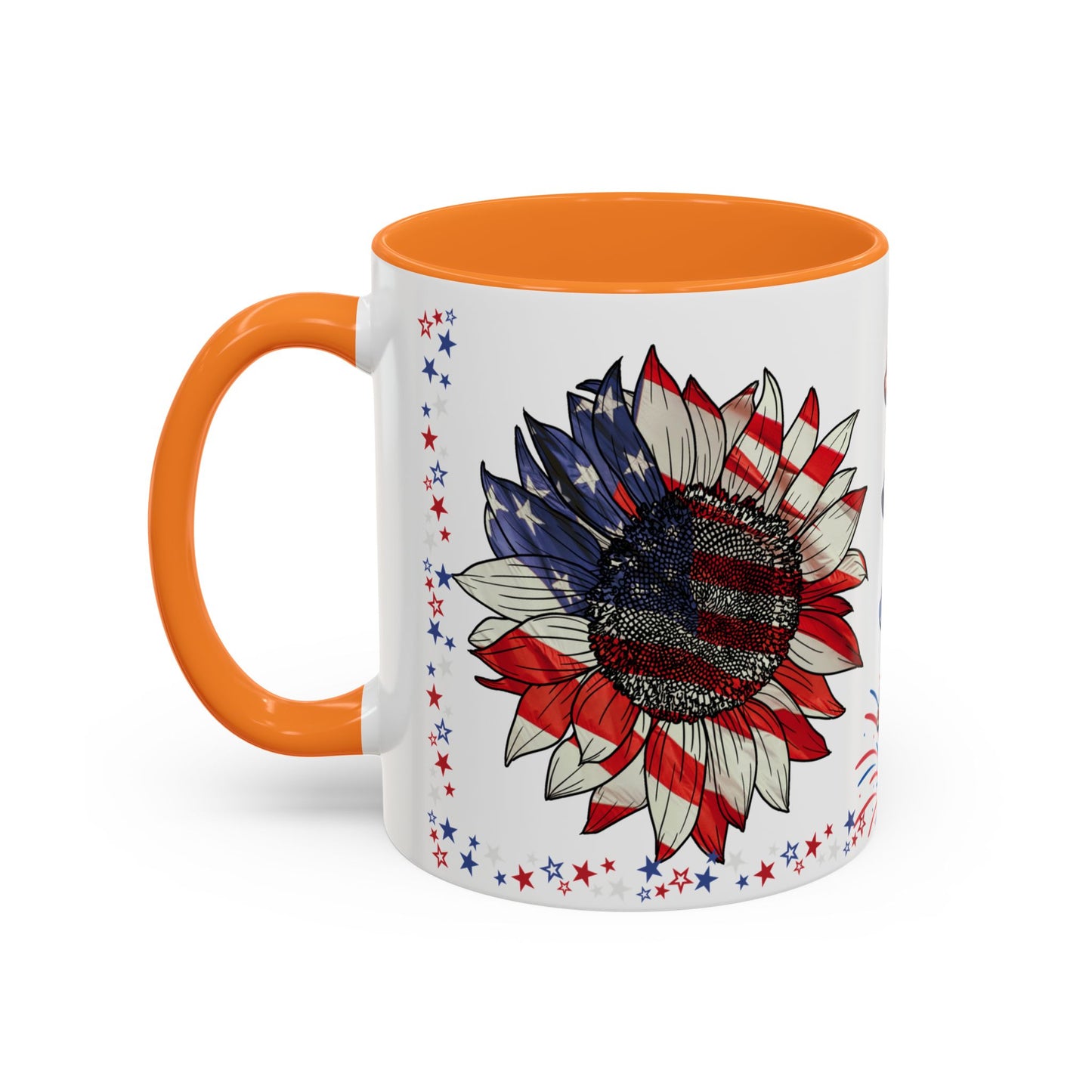 July 4, Red & Blue, Colorful Mugs, 11oz - 10590