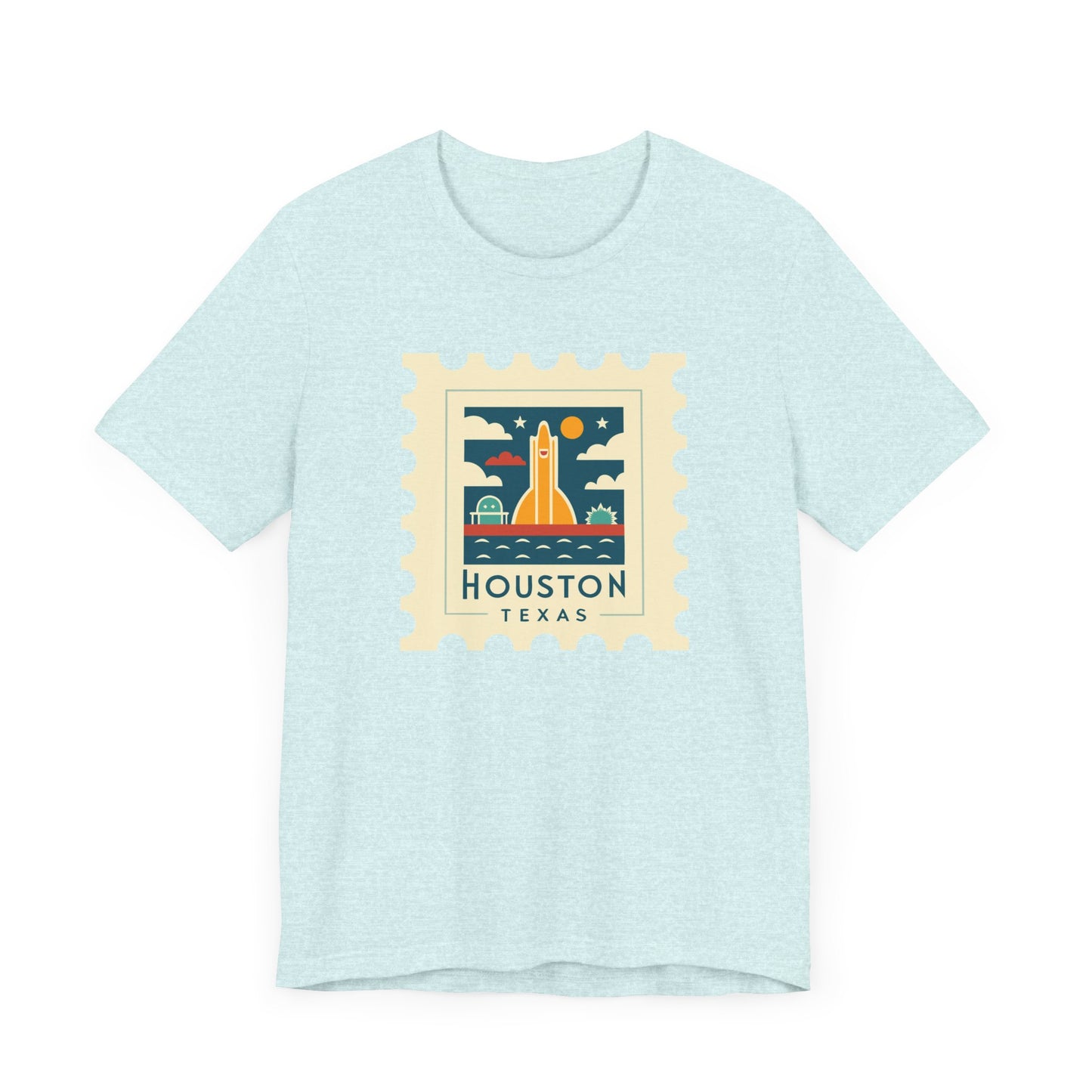 Houston Texas Retro Stamp Unisex Tee - Graphic T-Shirt for Casual Wear - 12143