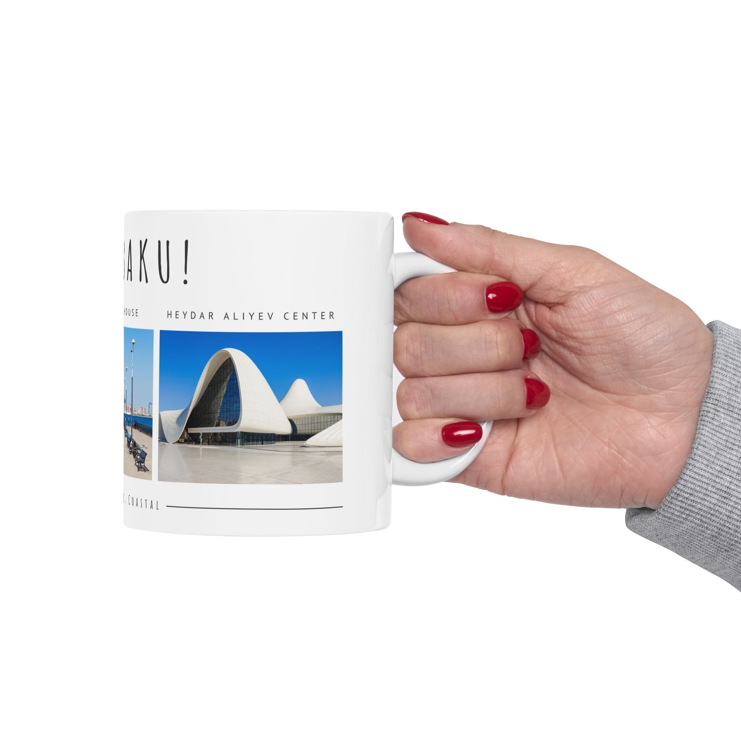 Hello Baku! Scenic Ceramic Mug - 11oz & 15oz - Perfect Gift for Travelers & City Lovers - 12237