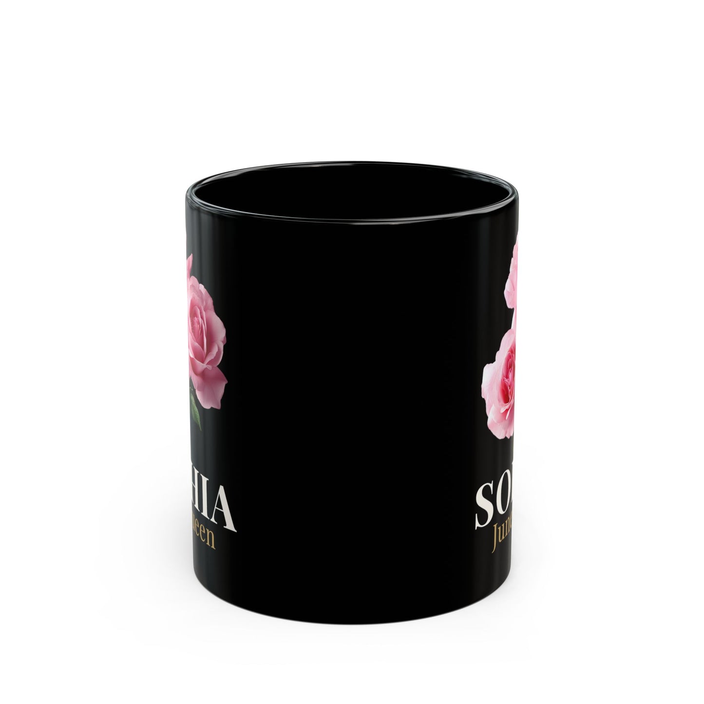 Personalized June Queen Mug – Custom Name Floral Coffee Mug, June Birthday Gift for Her - 14901