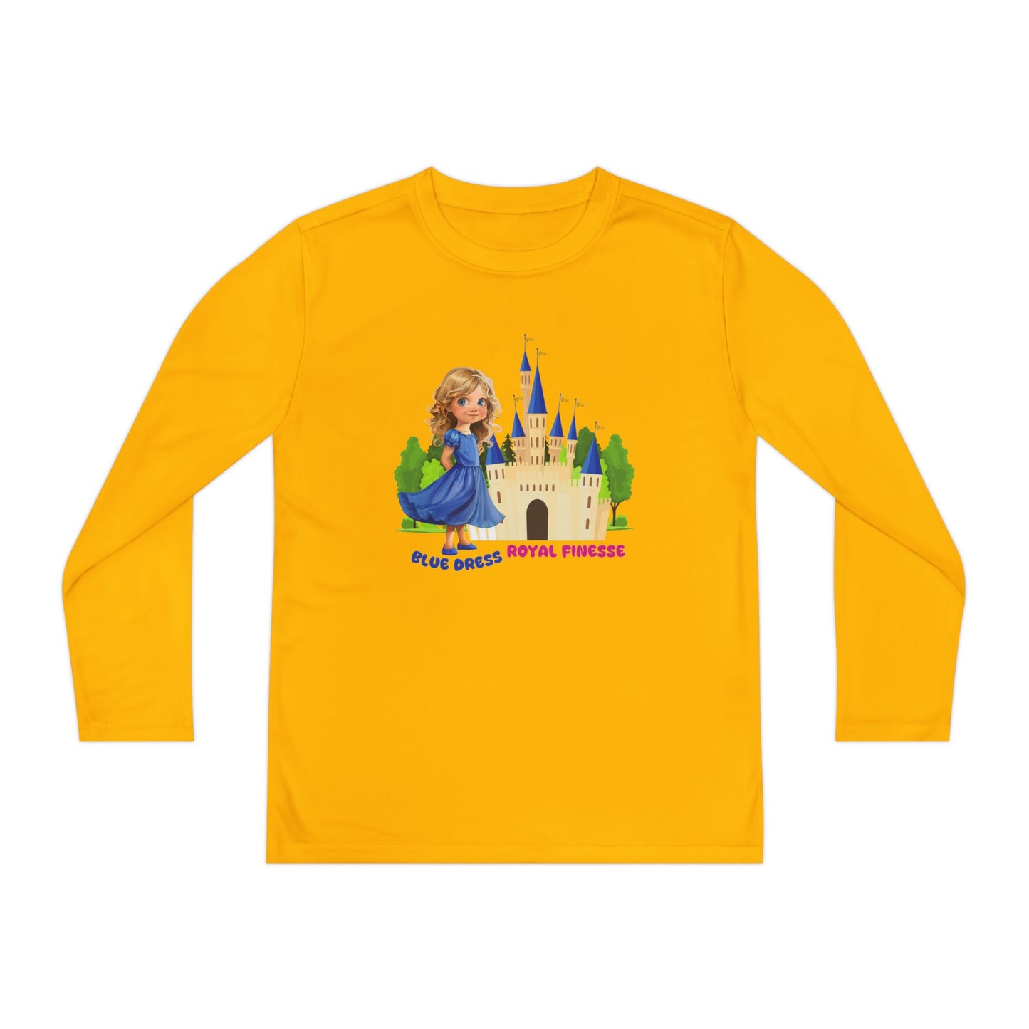 Blue Dress Princess, Royal Finesse - Youth Long Sleeve Competitor Tee - 11634