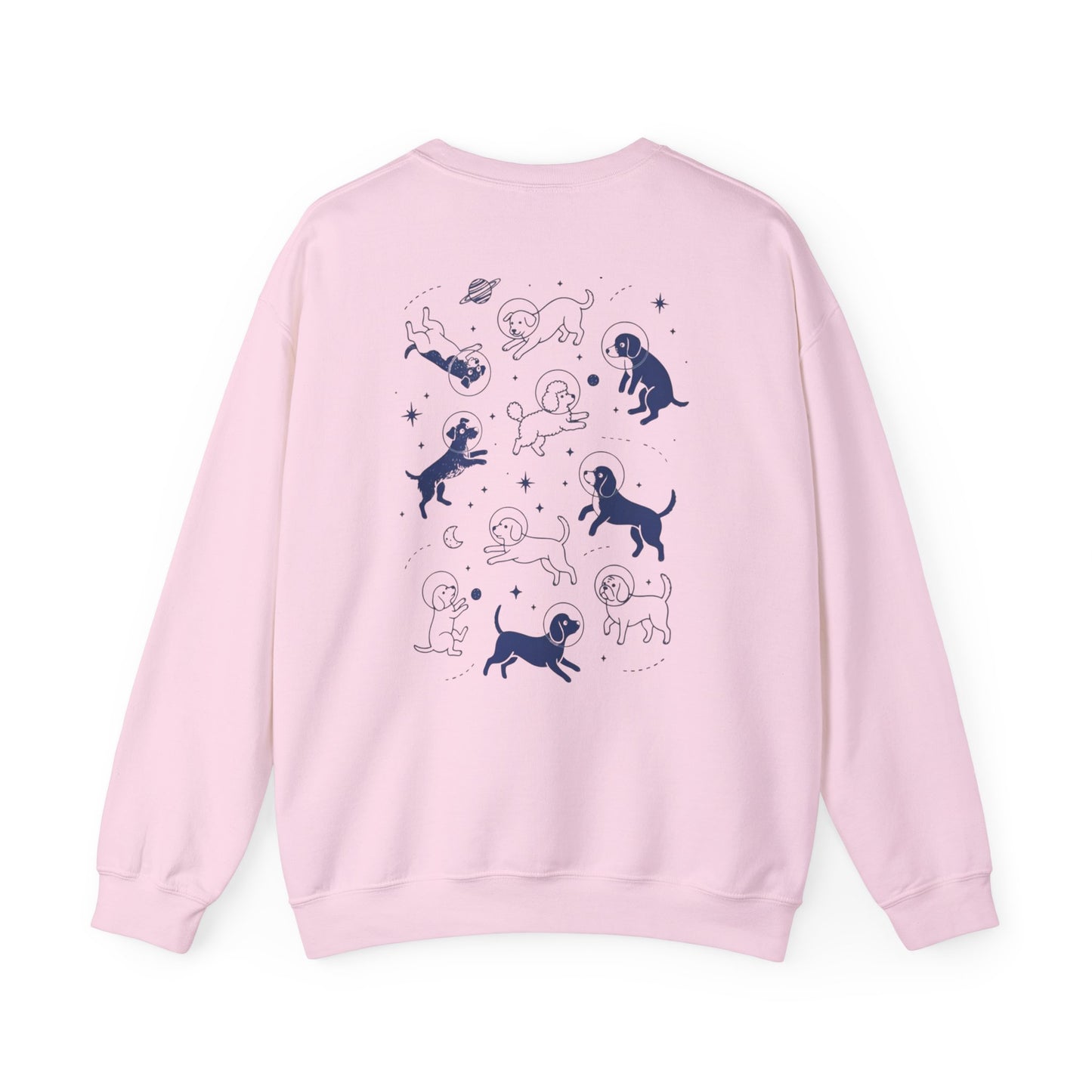 Dog in Space Crewneck Sweatshirt – Space Puppy Graphic Pullover - 14678