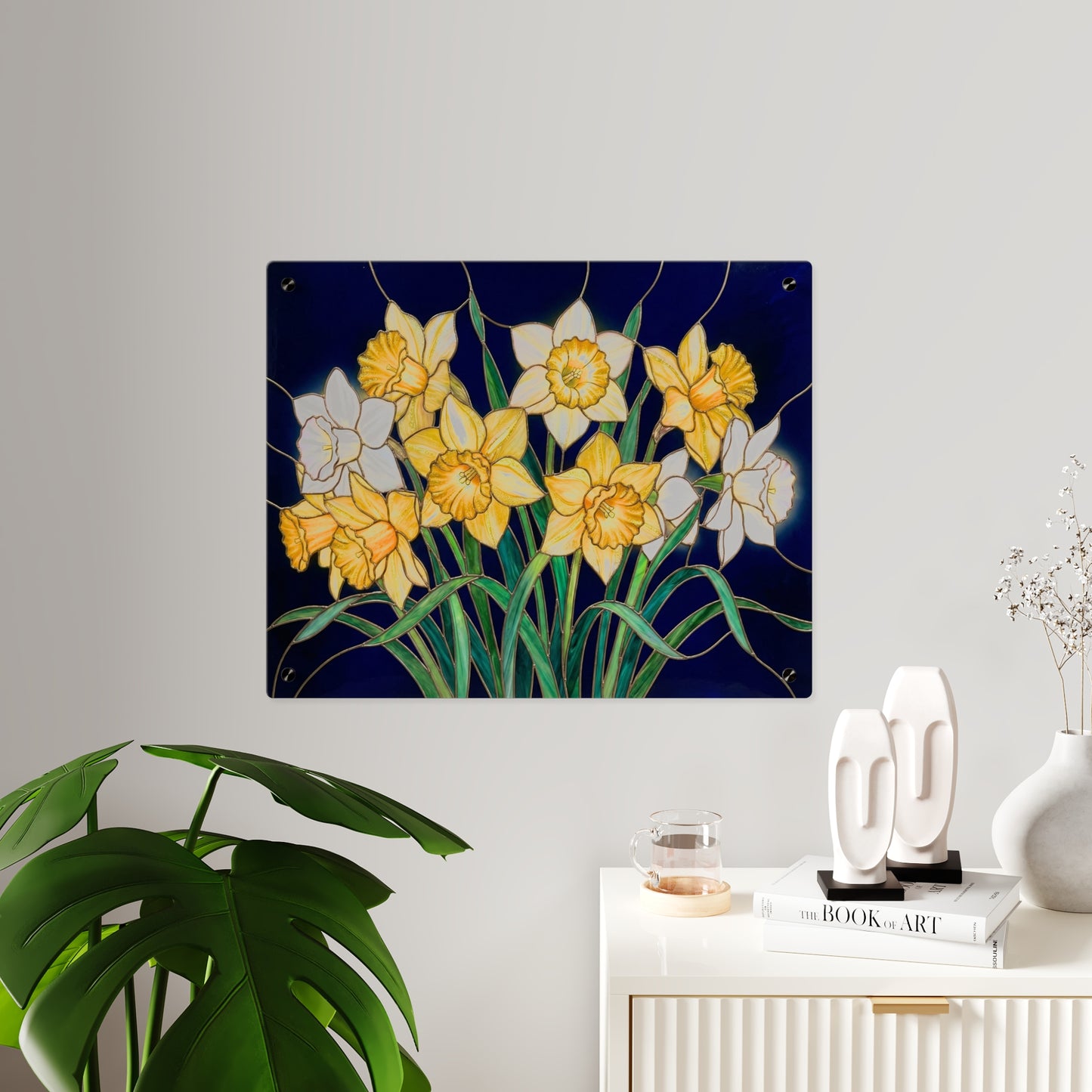 Daffodil Floral Acrylic Wall Art Panel - 14601