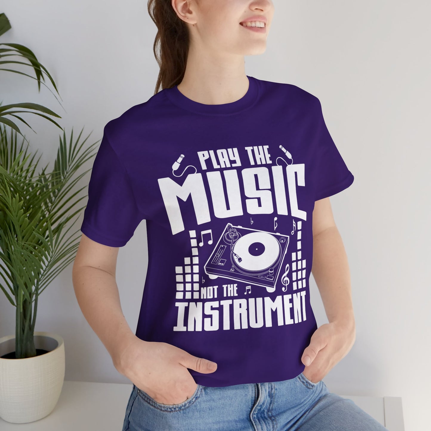 Play The Music Instrument - Unisex Jersey Short Sleeve Tee