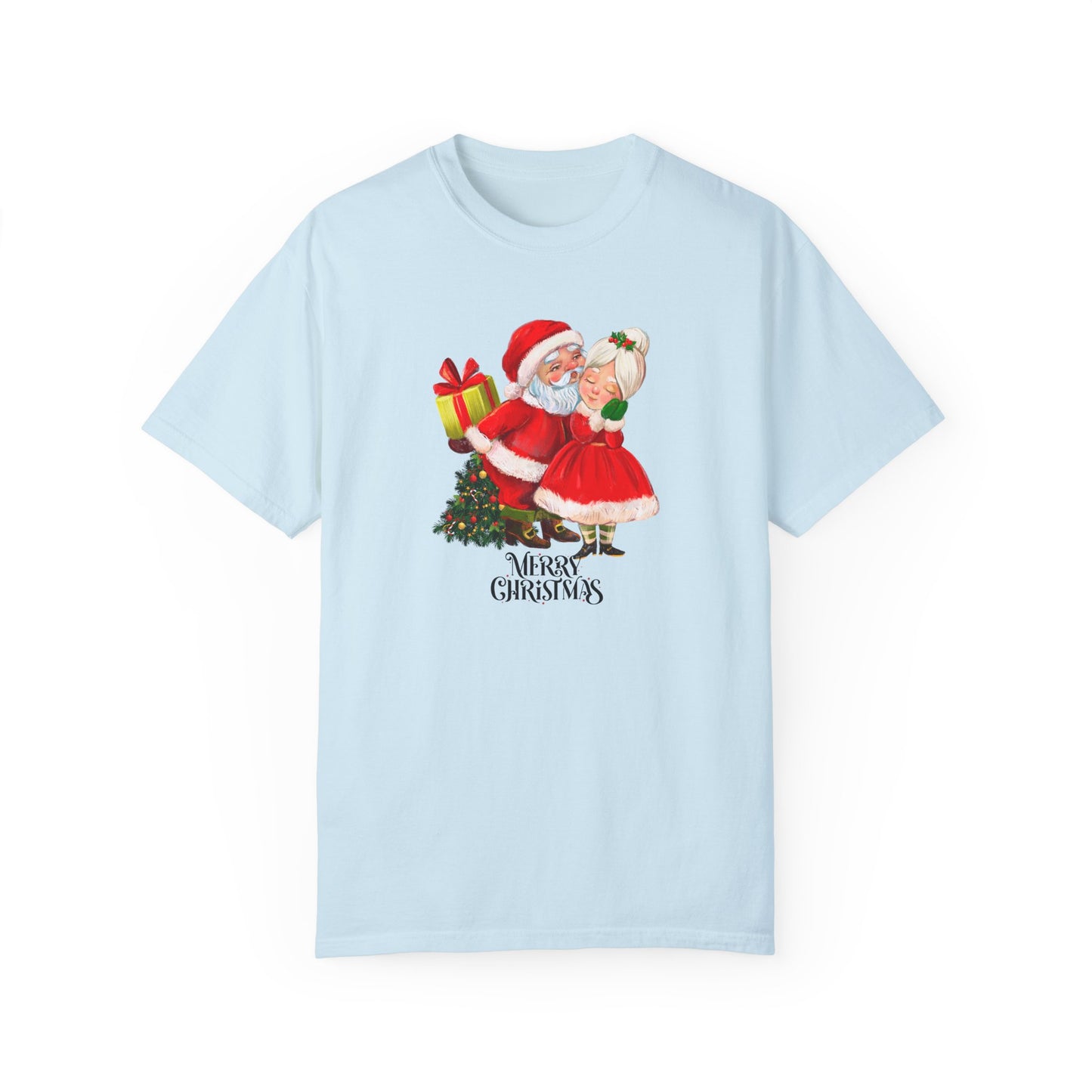 Santa & His Partner - Unisex Garment-Dyed T-shirt - 10025