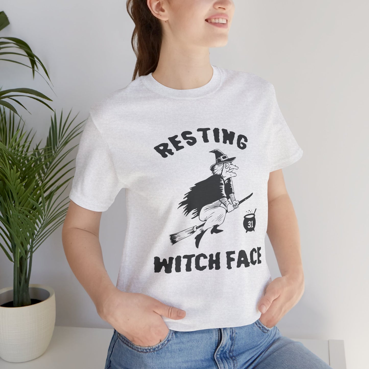 Halloween: Resting Witch Face - Unisex Jersey Short Sleeve Tee - 12665