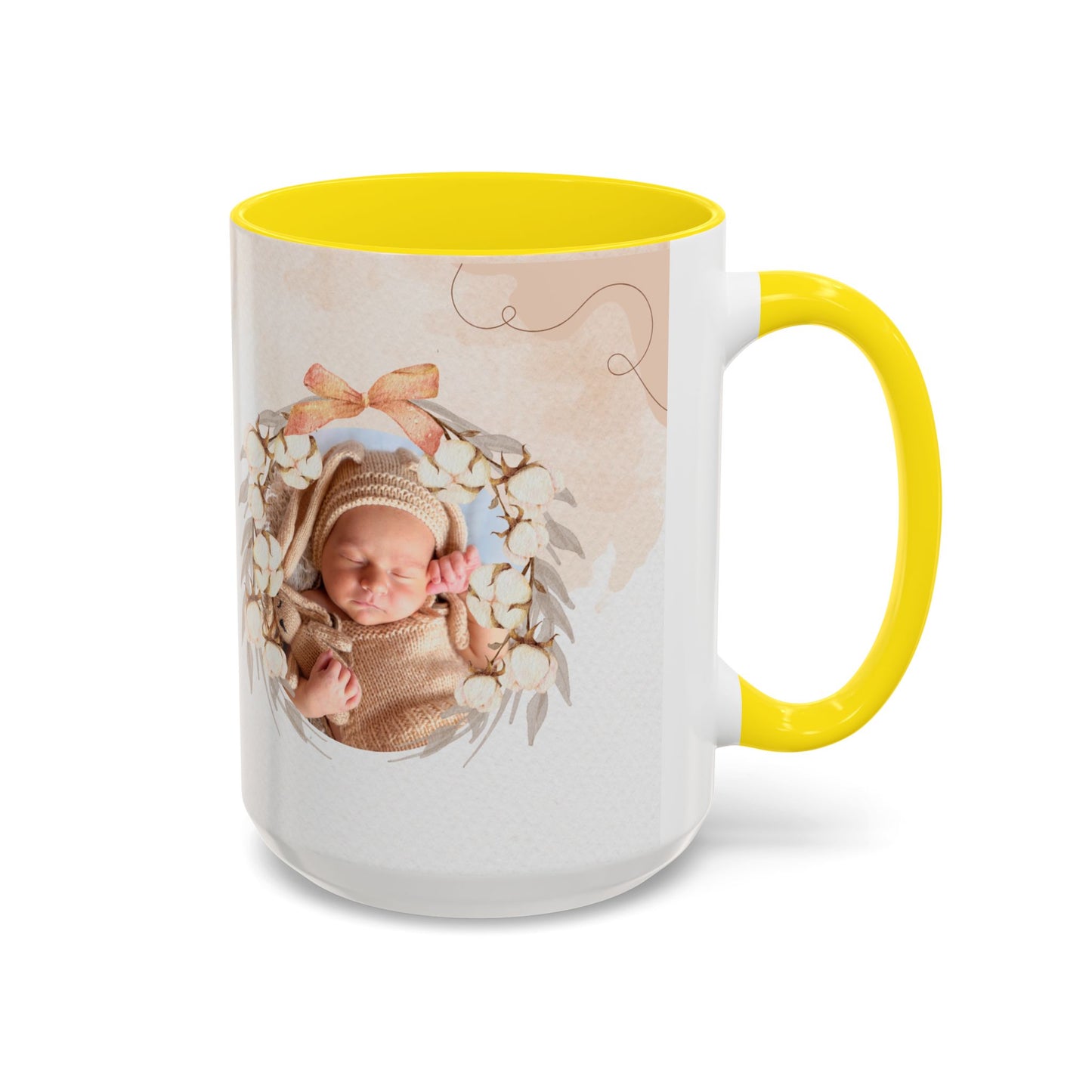 Oh Baby, Samira's Baby Shower, Customizable - Accent Coffee Mug (11, 15oz) - 10882