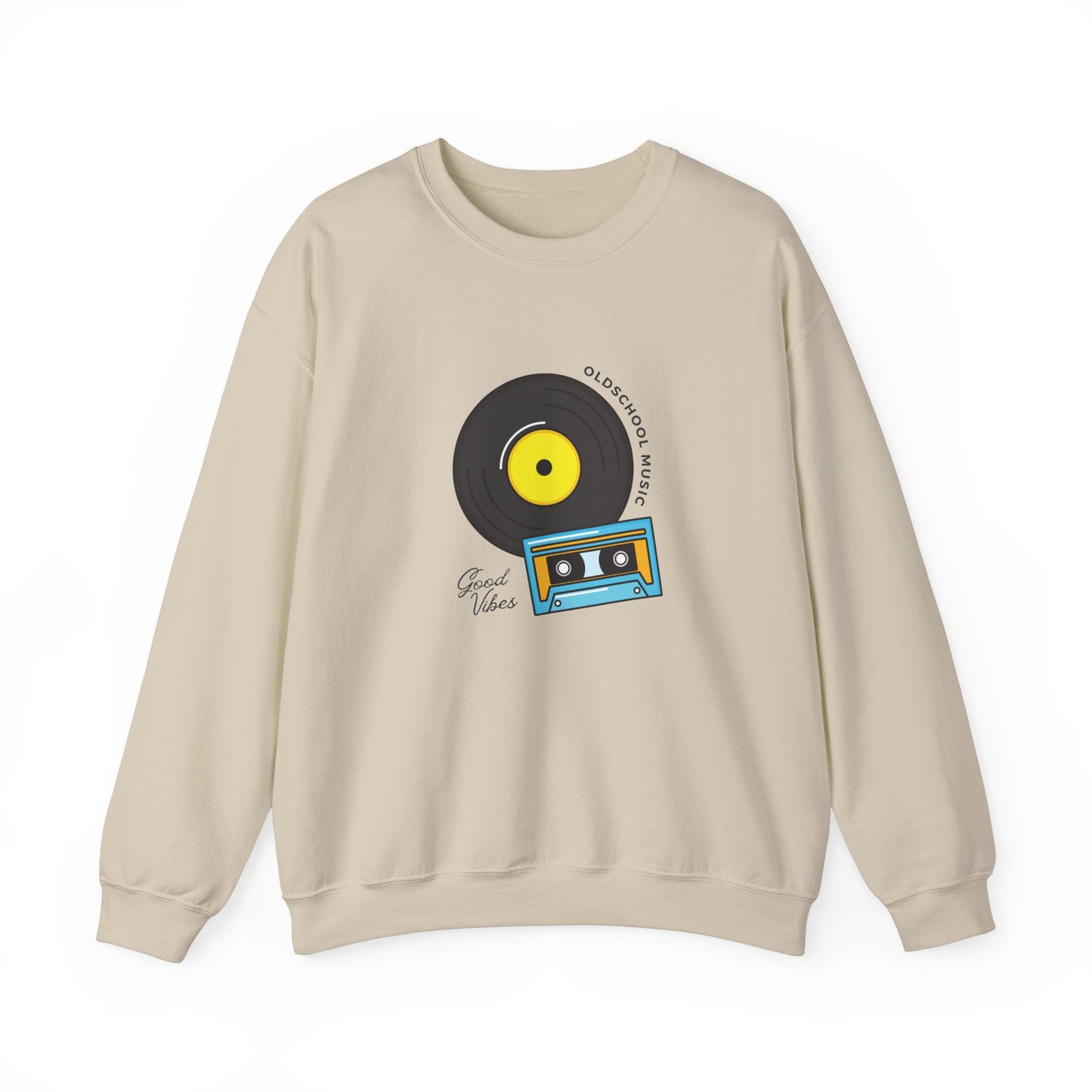 Record & Cassette, Old School Music - Unisex Heavy Blend™ Crewneck Sweatshirt - 11273