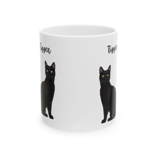 Black Cat Ceramic Mug - Perfect Gift for Cat Lovers, Cute Pet Mug, Funny Kitchen Decor, Coffee Lovers' Favorite - 14197
