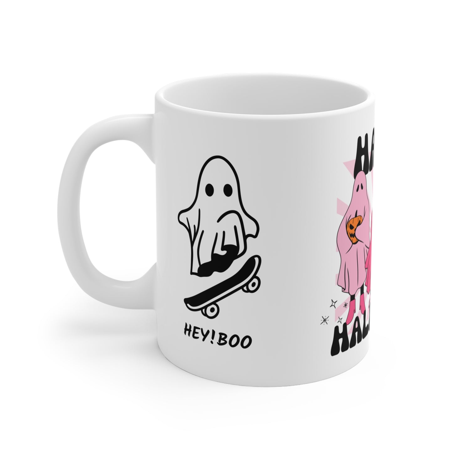 Hey Boo, Happy Halloween - Mug 11oz