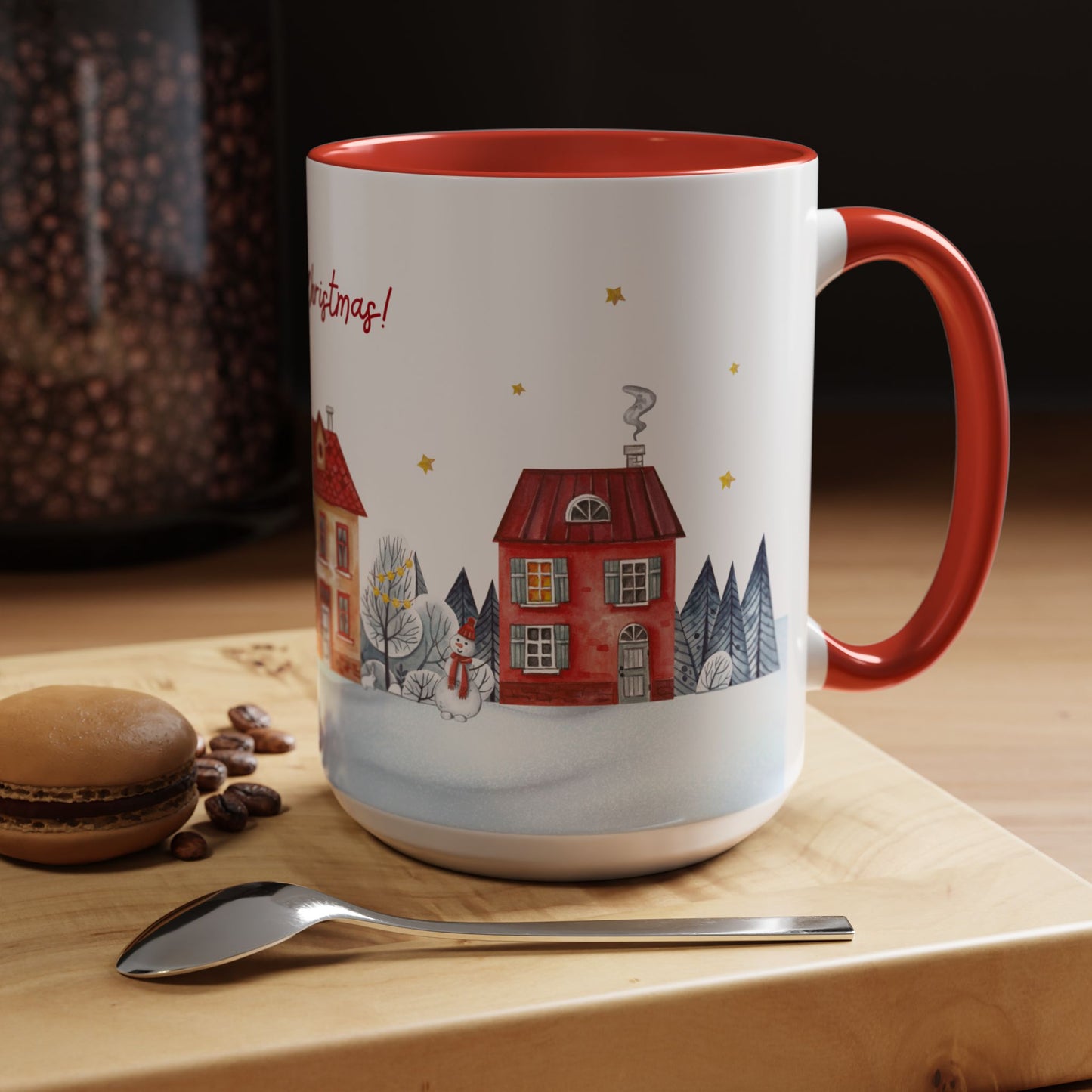 Merry Christmas, Holiday Vibe - Accent Coffee Mug (11, 15oz) - 11079