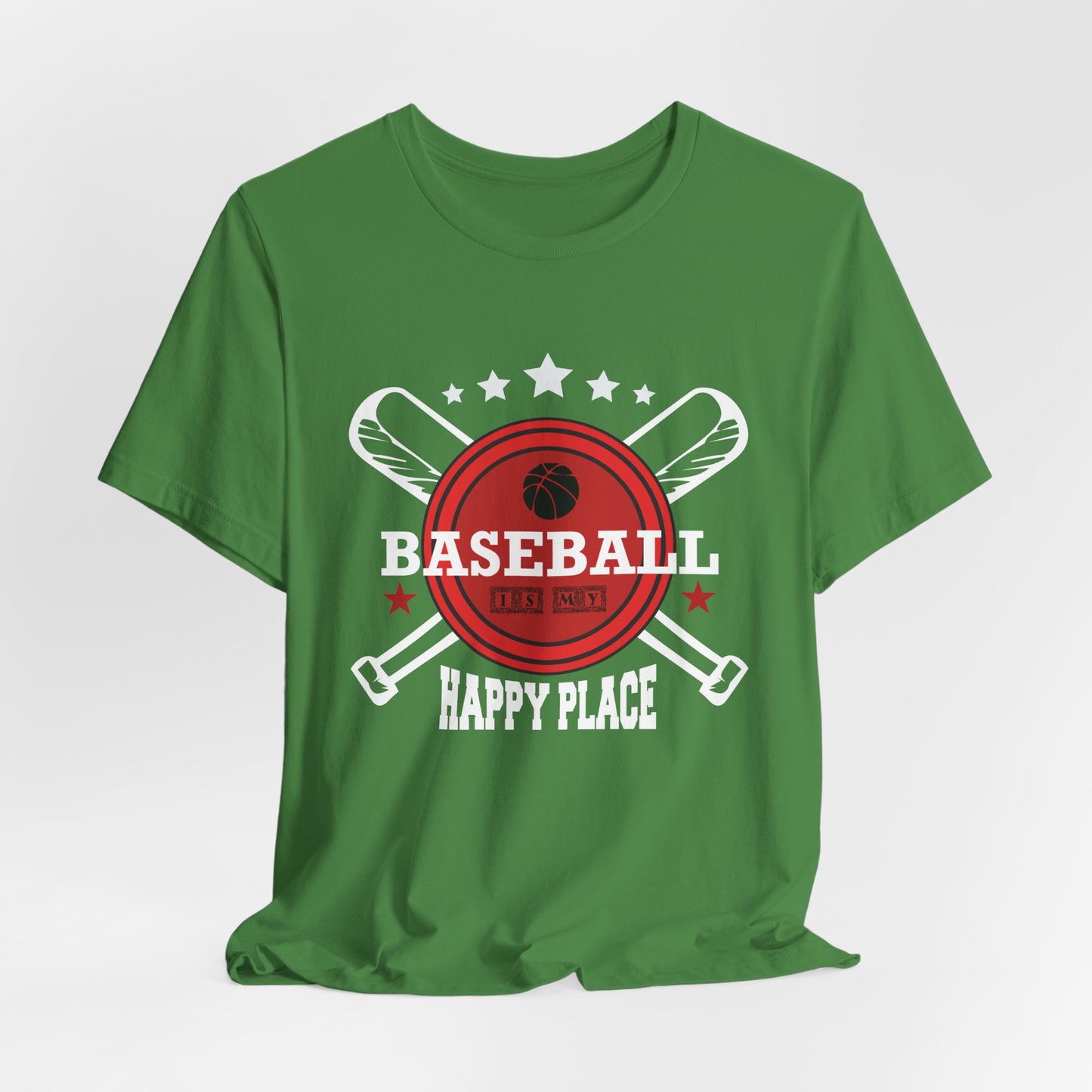Baseball: Happy Place - Unisex Jersey Short Sleeve Tee - 13912