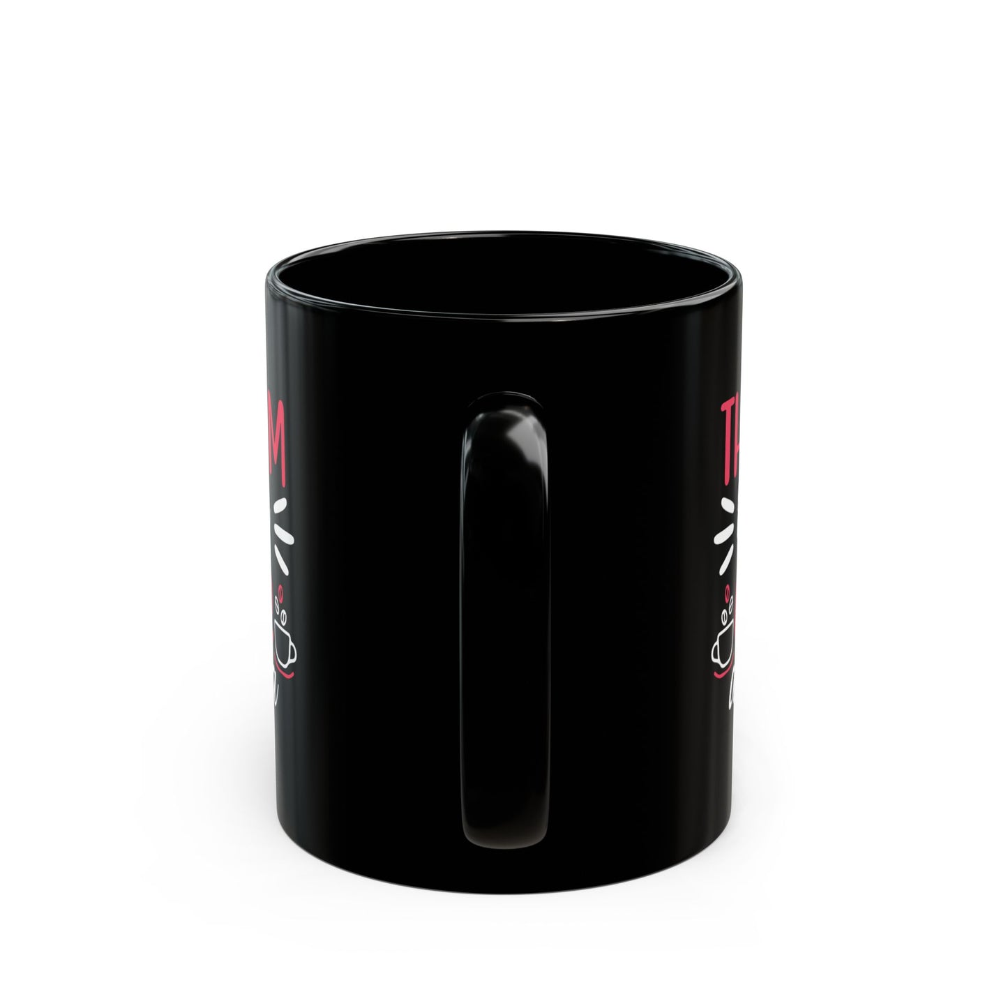 "This Mom Runs On Coffee & Yoga" Black Mug - 13411
