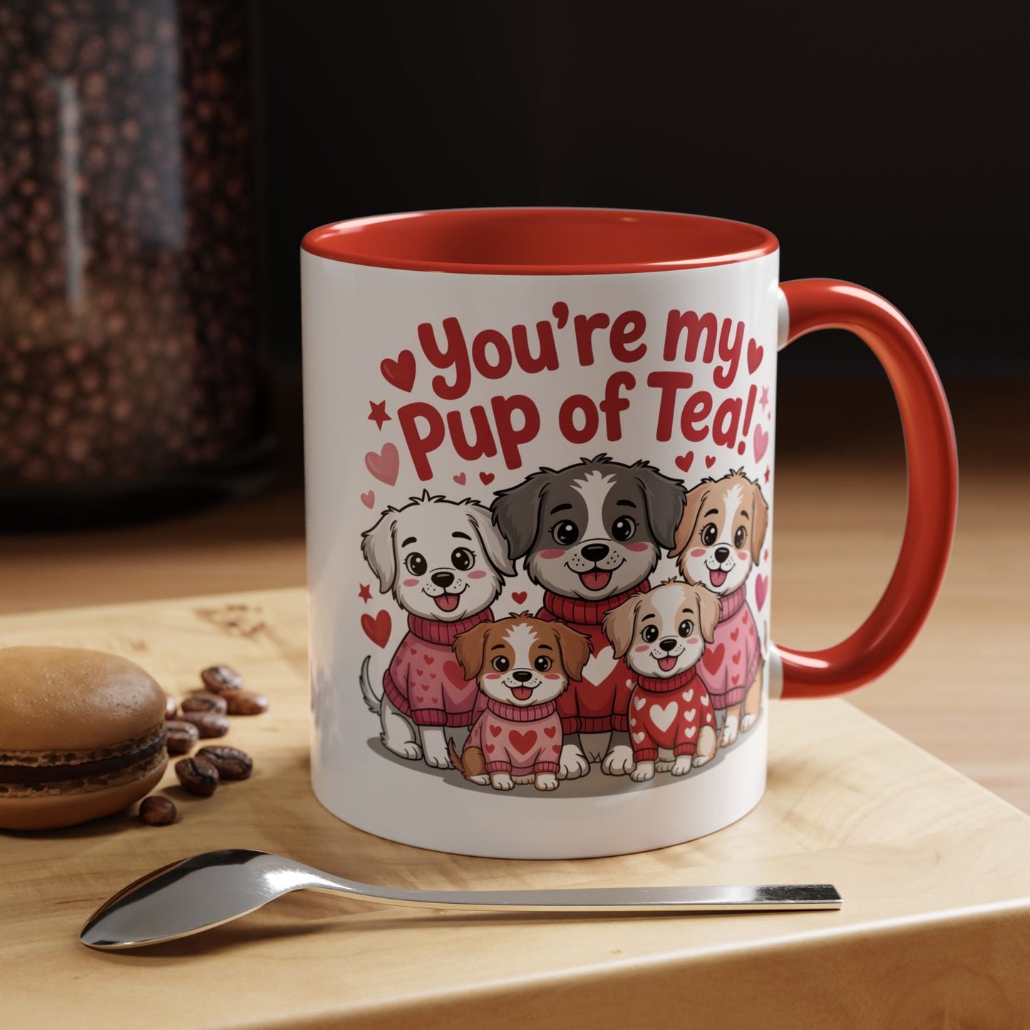You're My Pup of Tea Mug – Cute Valentine’s Day Puppy Coffee Mug, Funny Romantic Gift for Dog Lovers (11oz / 15oz) - 14783