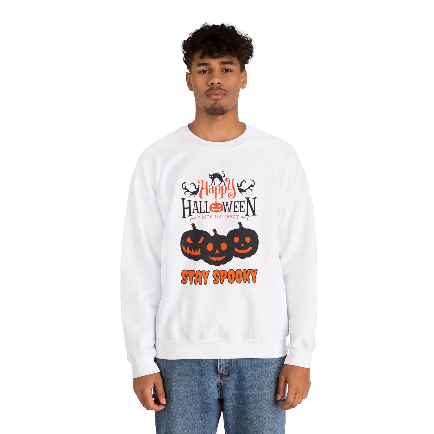 Happy Halloween, Stay Spooky - Unisex Heavy Blend™ Crewneck Sweatshirt