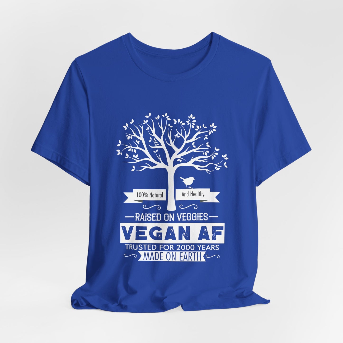 Vegan: 100% Natural And Healthy, Raised By Veggies - Unisex Jersey Short Sleeve Tee - 12396
