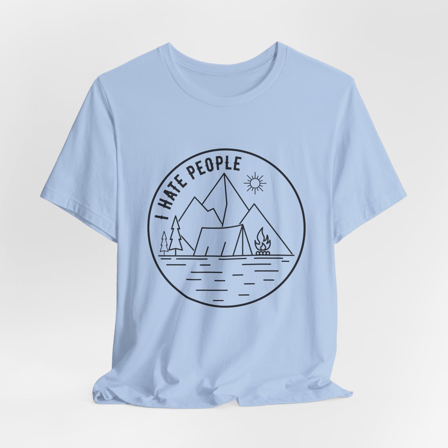 Camping: I Hate People - Unisex Jersey Short Sleeve Tee