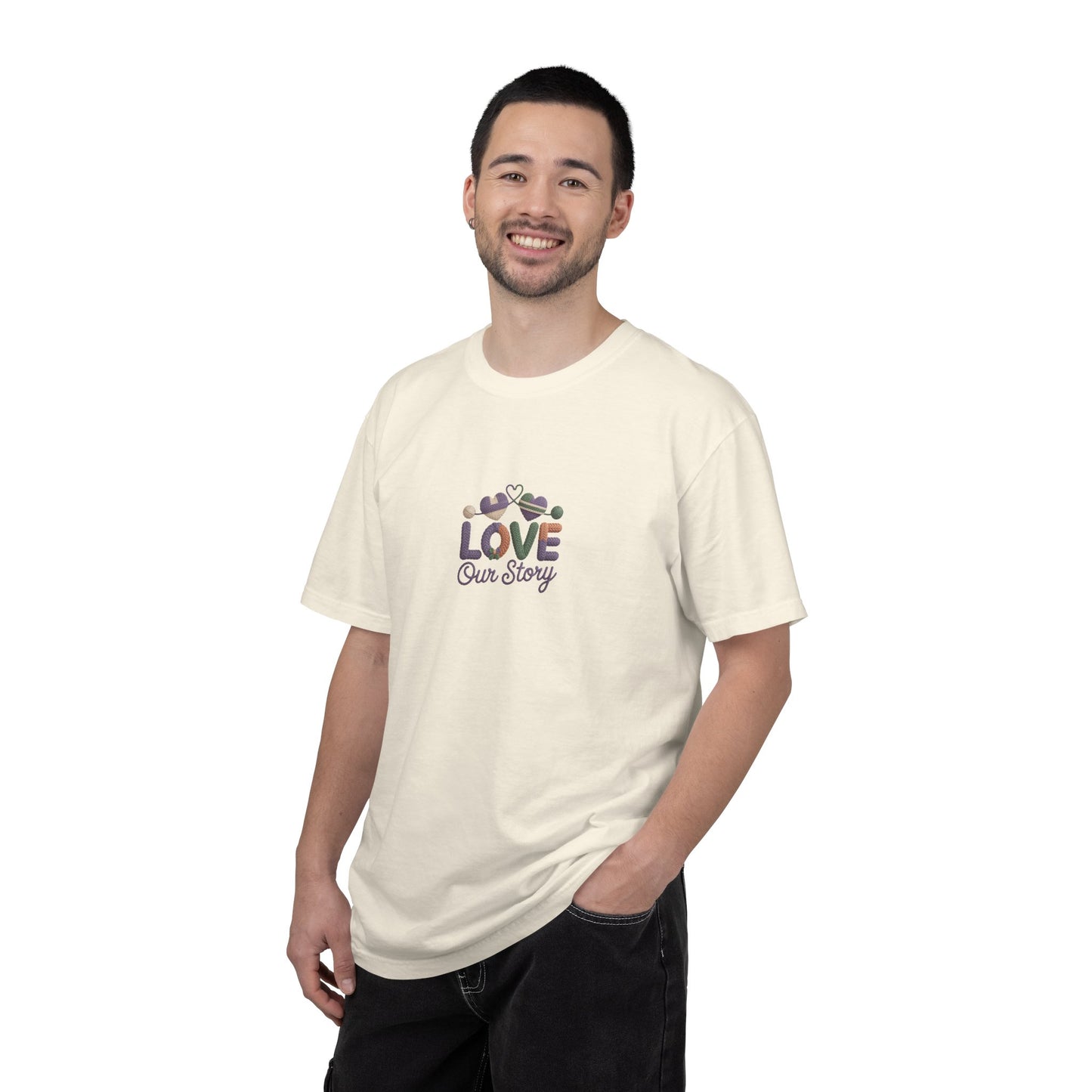 Our Story Valentine Graphic T-Shirt — Custom Placement & Size, Couple Gift - 14750