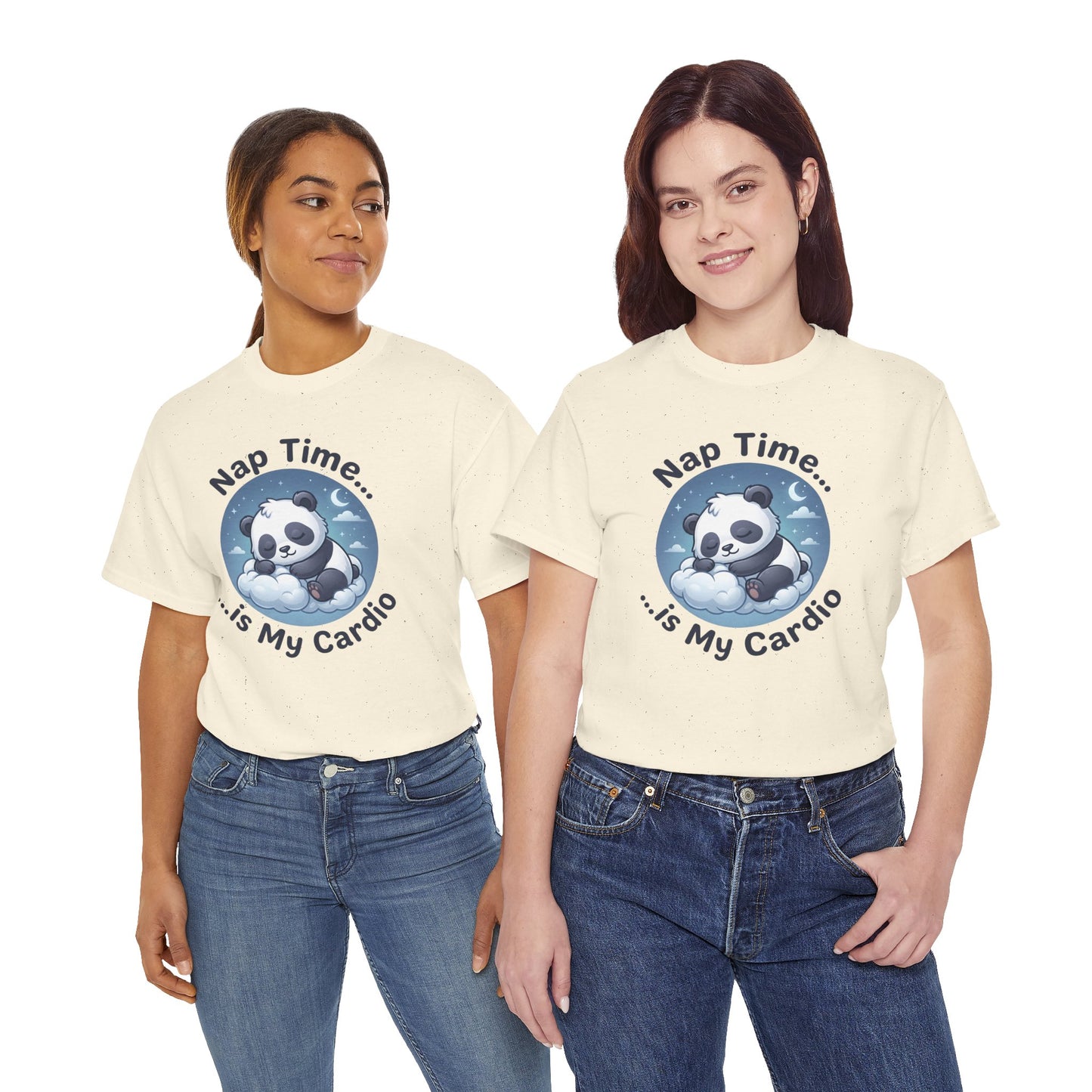 Cute Panda T-Shirt – “Nap Time Is My Cardio” Funny Sleep Tee - 14845