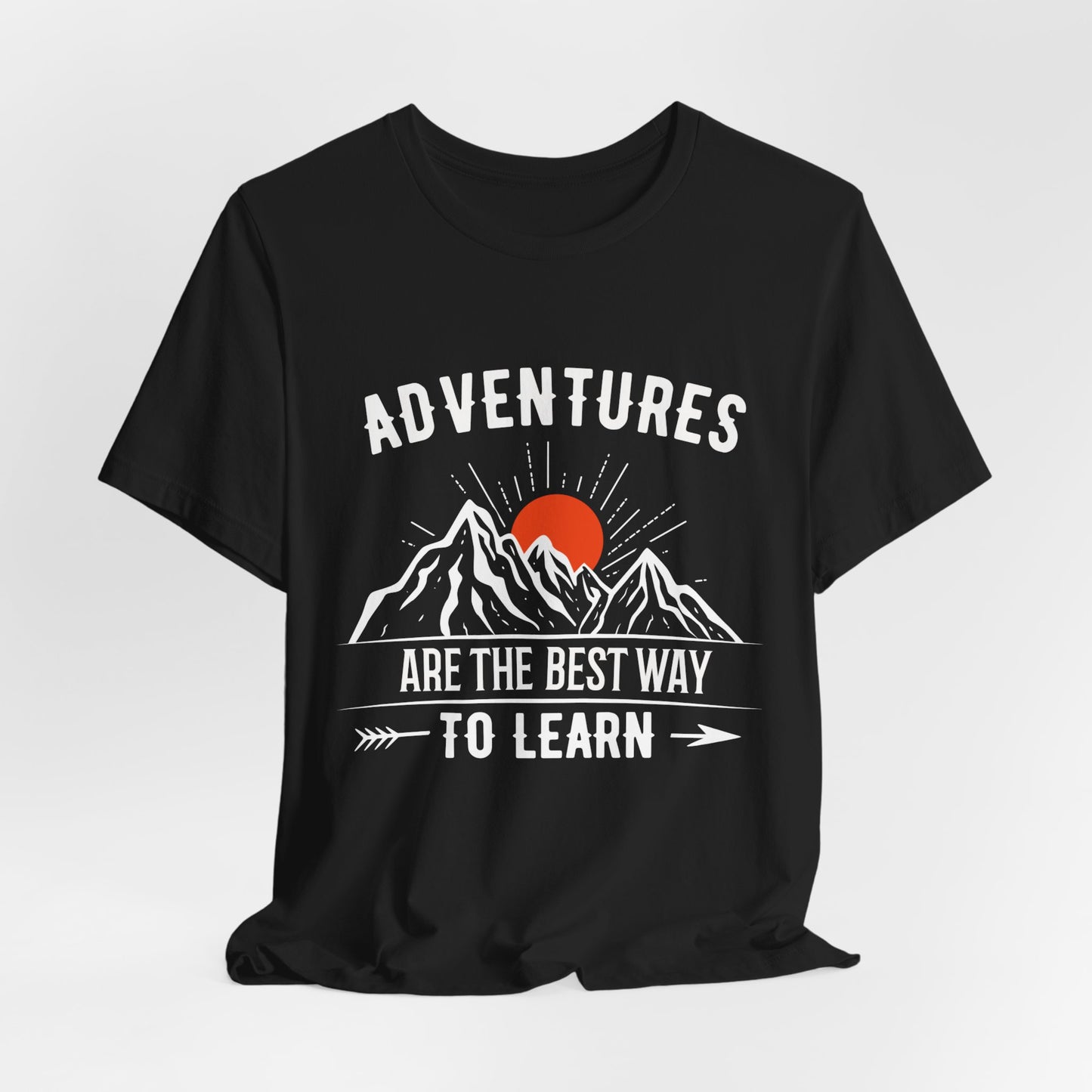 Camping: Adventures Are The Best Way To Learn - Unisex Jersey Short Sleeve Tee